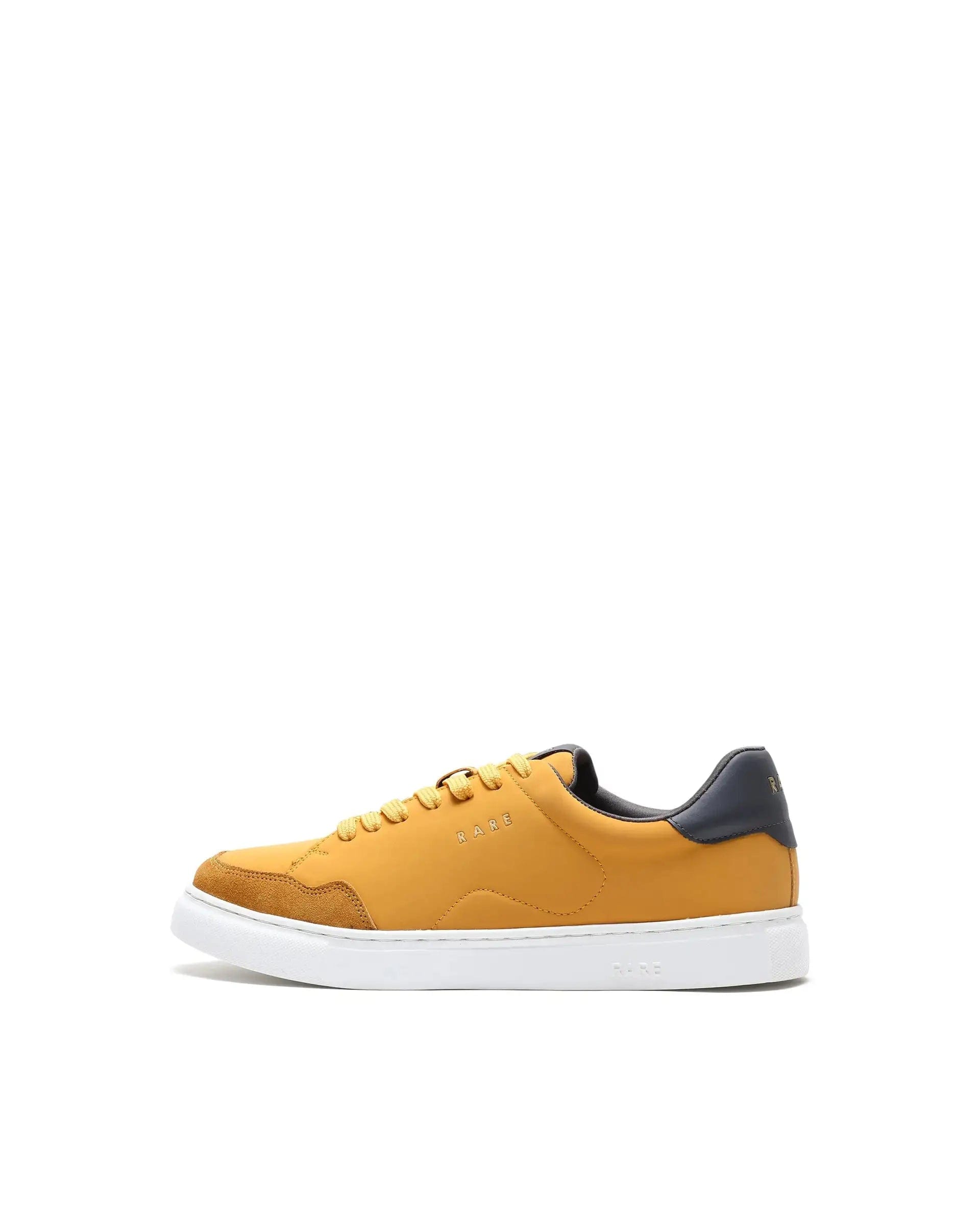 RAREZ Rare Rabbit Men's Mawi Yellow Micro Fiber Causal Sneaker