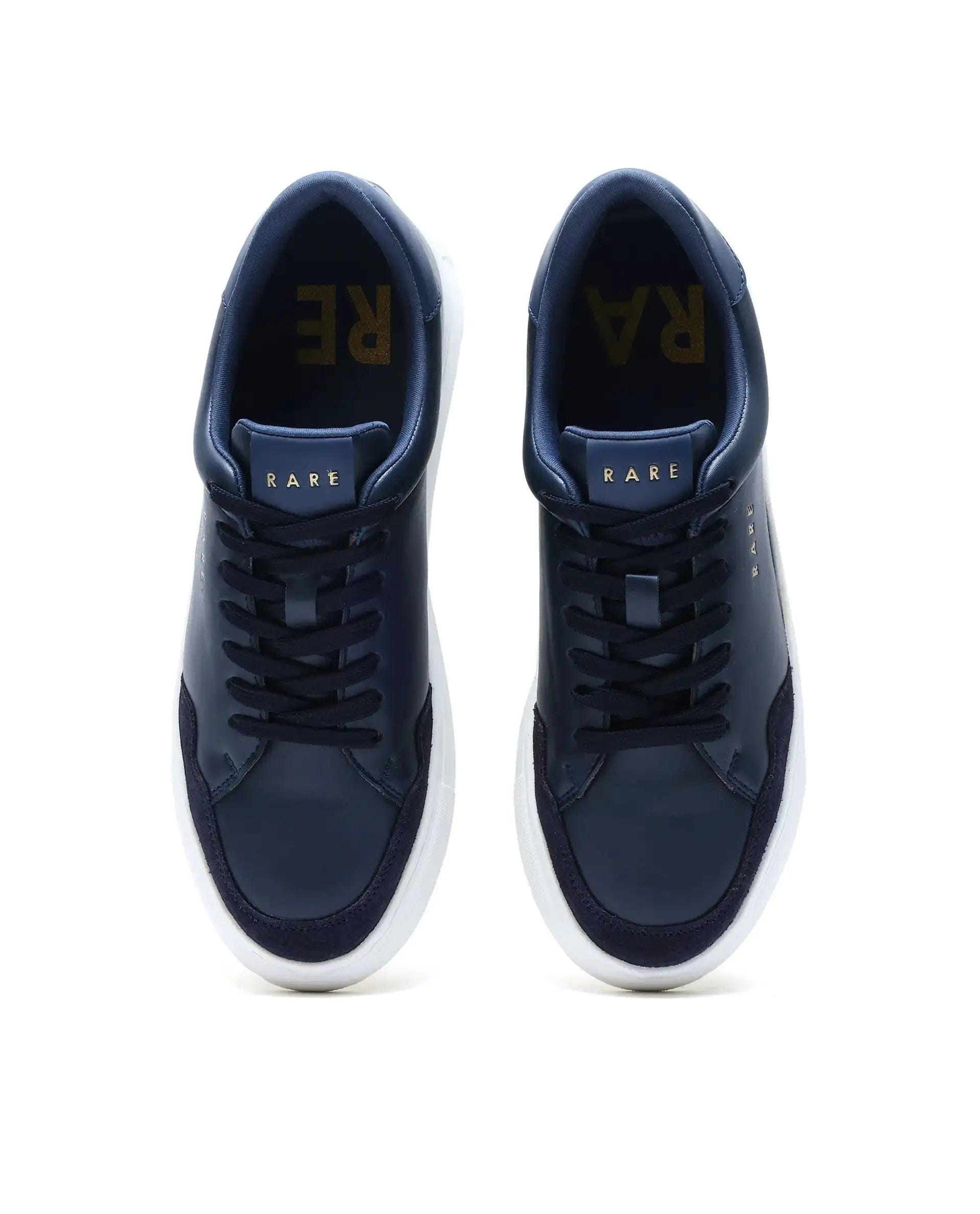 RAREZ Rare Rabbit Men's Mawi Navy Micro Fiber Causal Sneaker