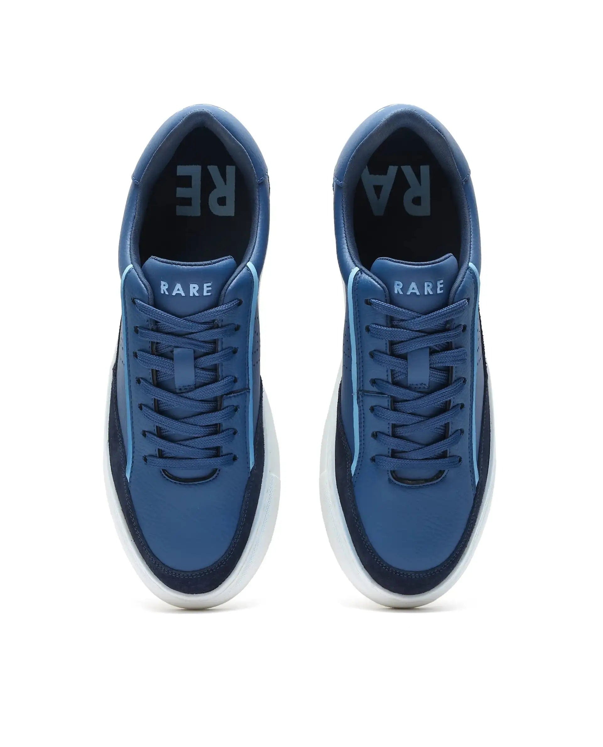 RAREZ Rare Rabbit Men's Kennen Blue Micro Fiber Causal Sneaker