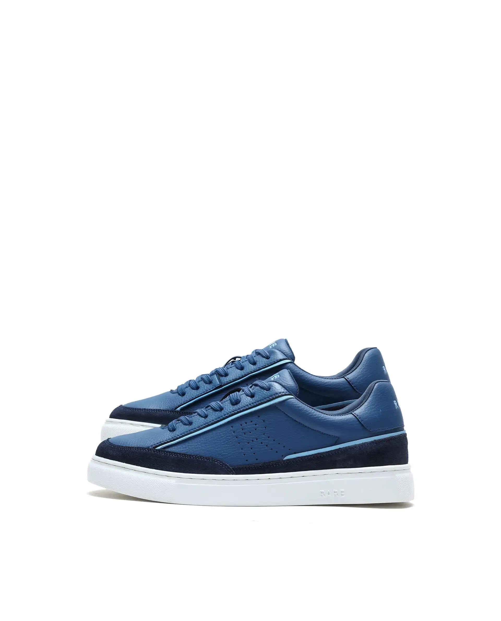 RAREZ Rare Rabbit Men's Kennen Blue Micro Fiber Causal Sneaker