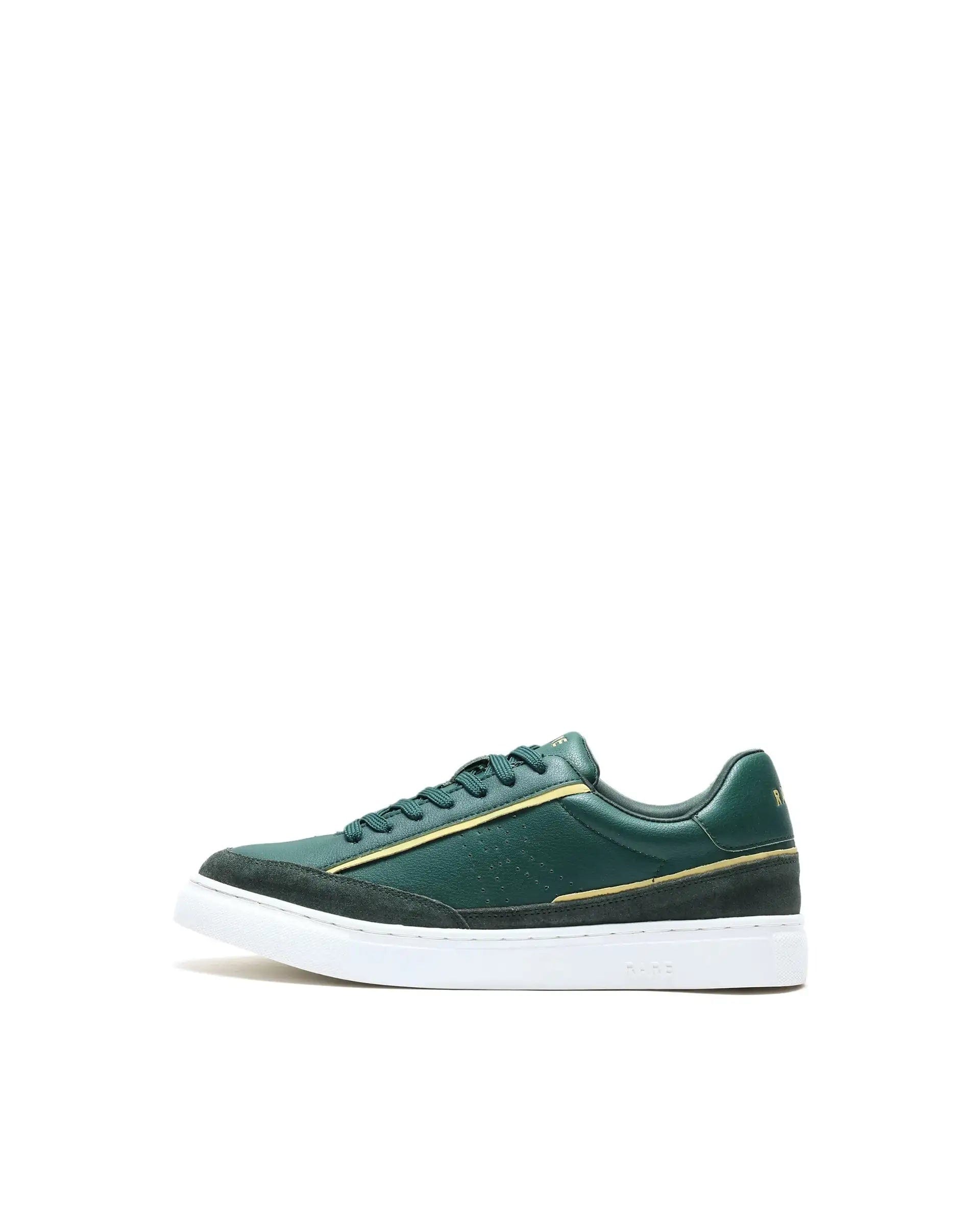 RAREZ Rare Rabbit Men's Kennen Dark Green Micro Fiber Causal Sneaker