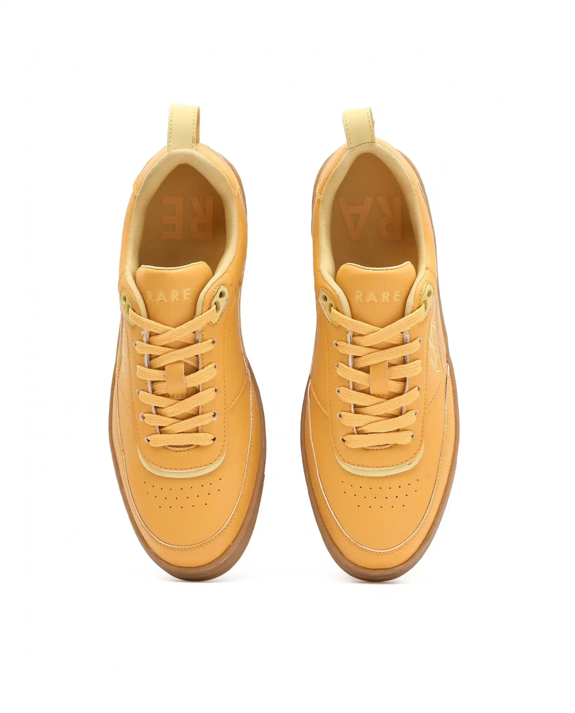 RAREZ Rare Rabbit Men's Garen Mustard Micro Fiber Causal Sneaker
