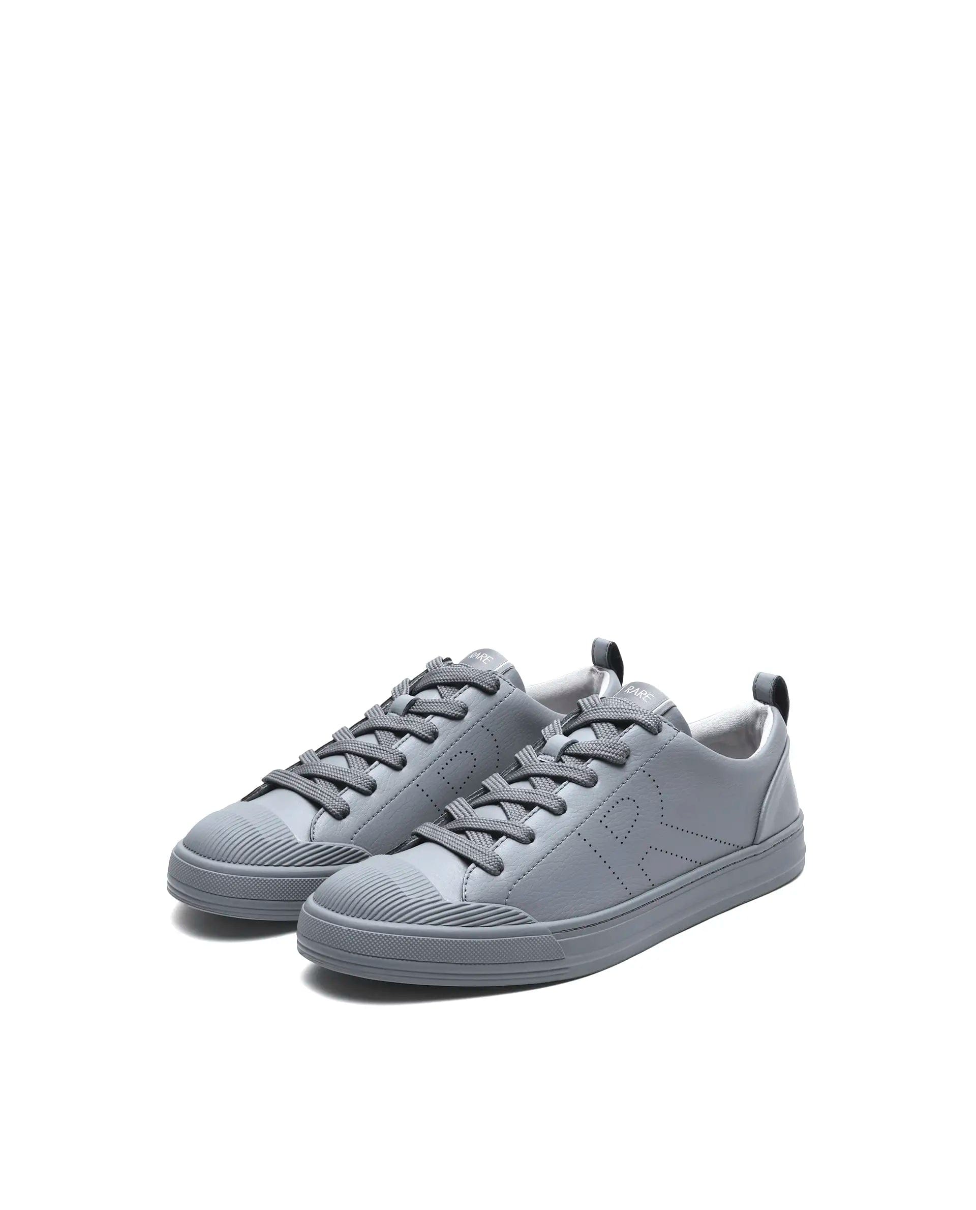 RAREZ Rare Rabbit Men's Sauron 25 Dark Grey Micro Leather Sneaker