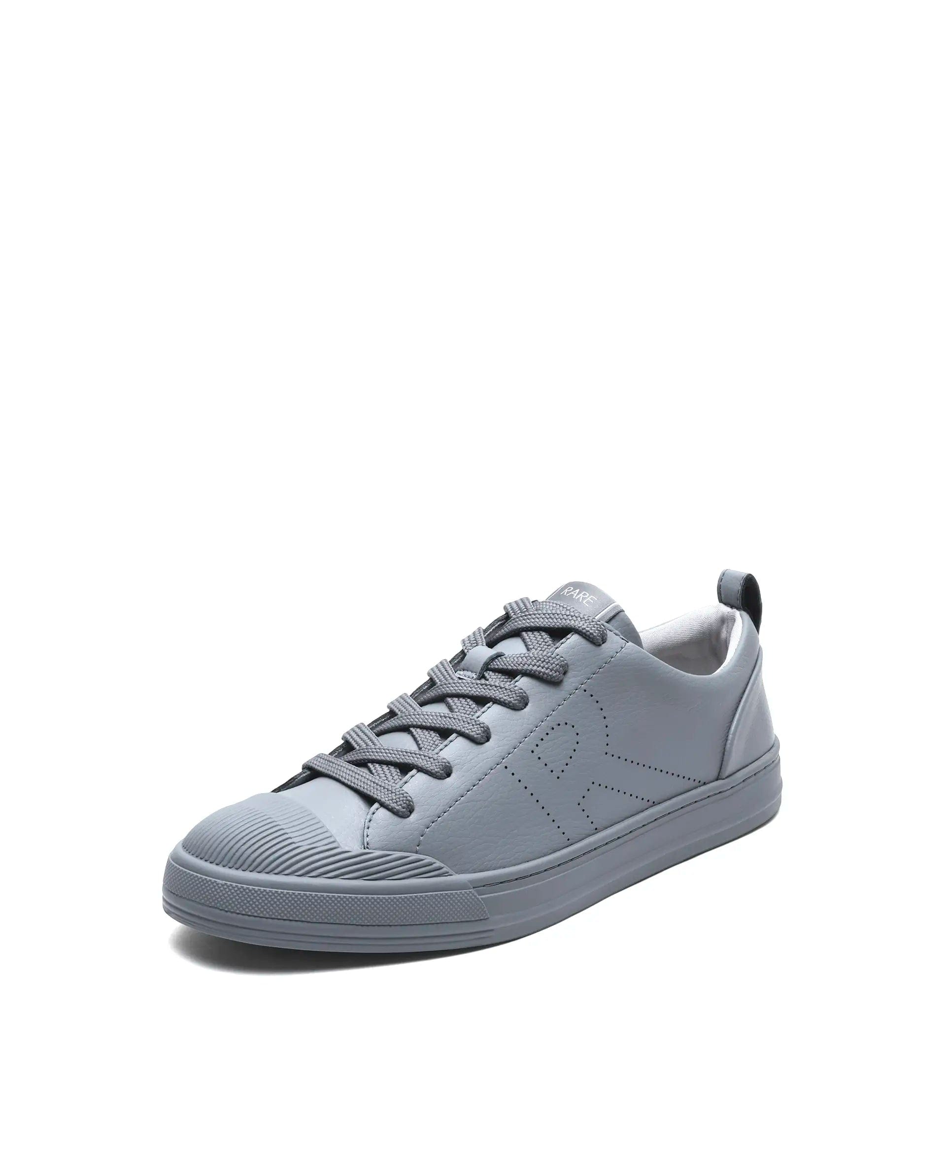 RAREZ Rare Rabbit Men's Sauron 25 Dark Grey Micro Leather Sneaker