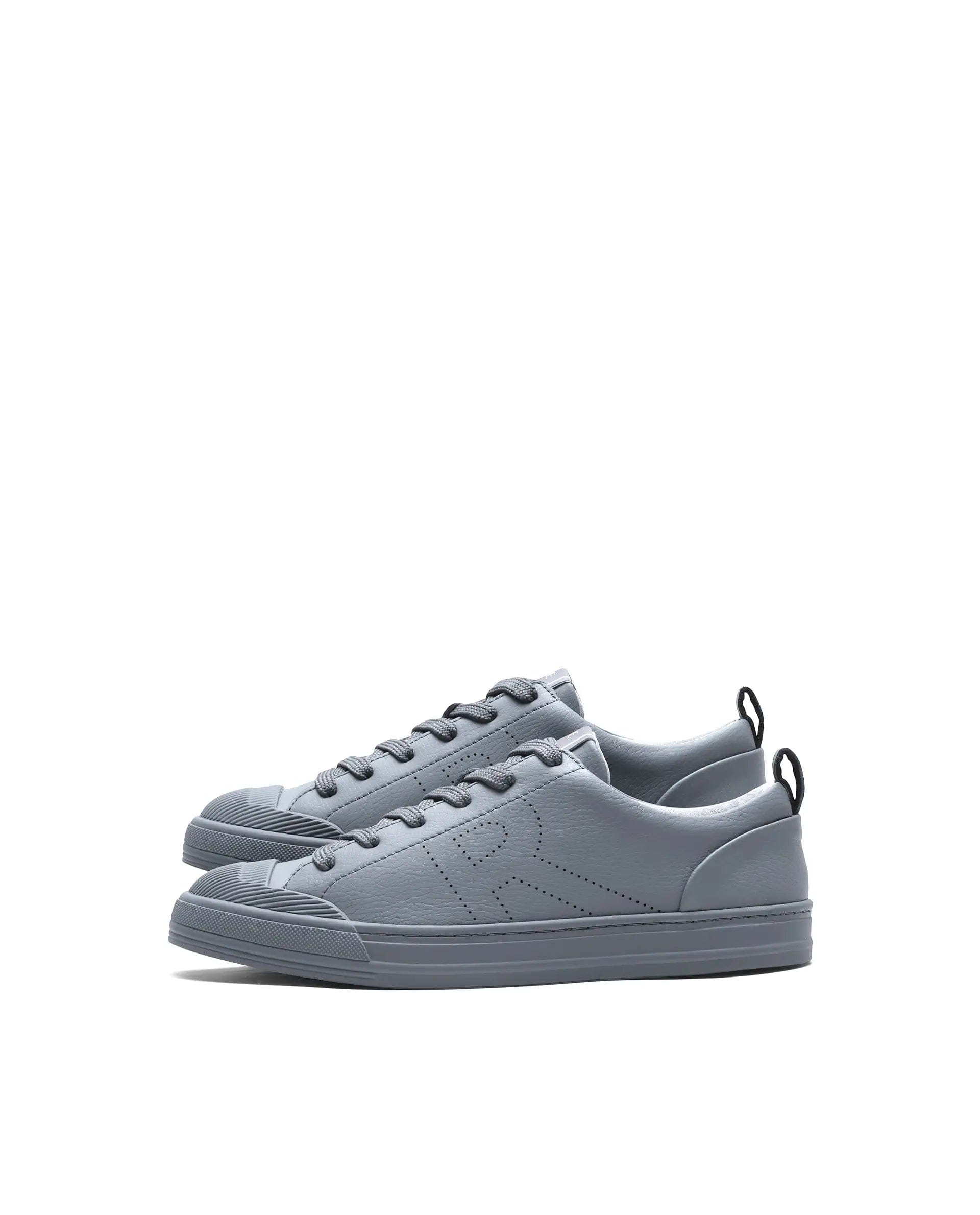 RAREZ Rare Rabbit Men's Sauron 25 Dark Grey Micro Leather Sneaker