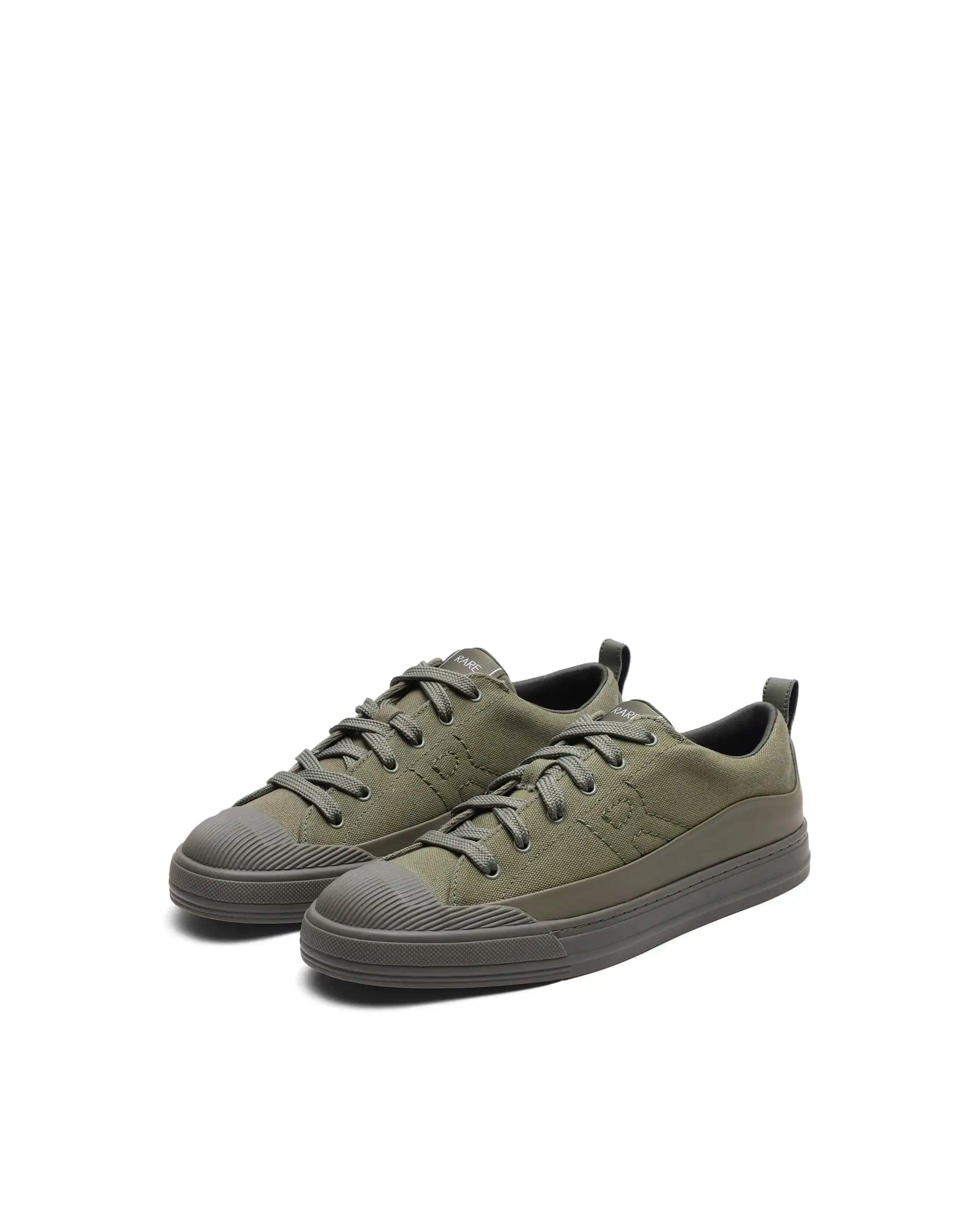 RAREZ Rare Rabbit Men's Sauron Wave 60 Dark Olive Canvas Fabric Sneaker