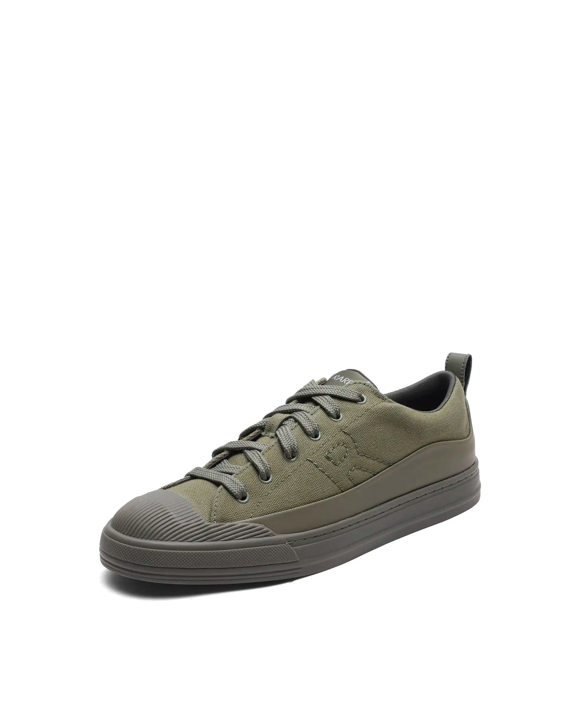 RAREZ Rare Rabbit Men's Sauron Wave 60 Dark Olive Canvas Fabric Sneaker