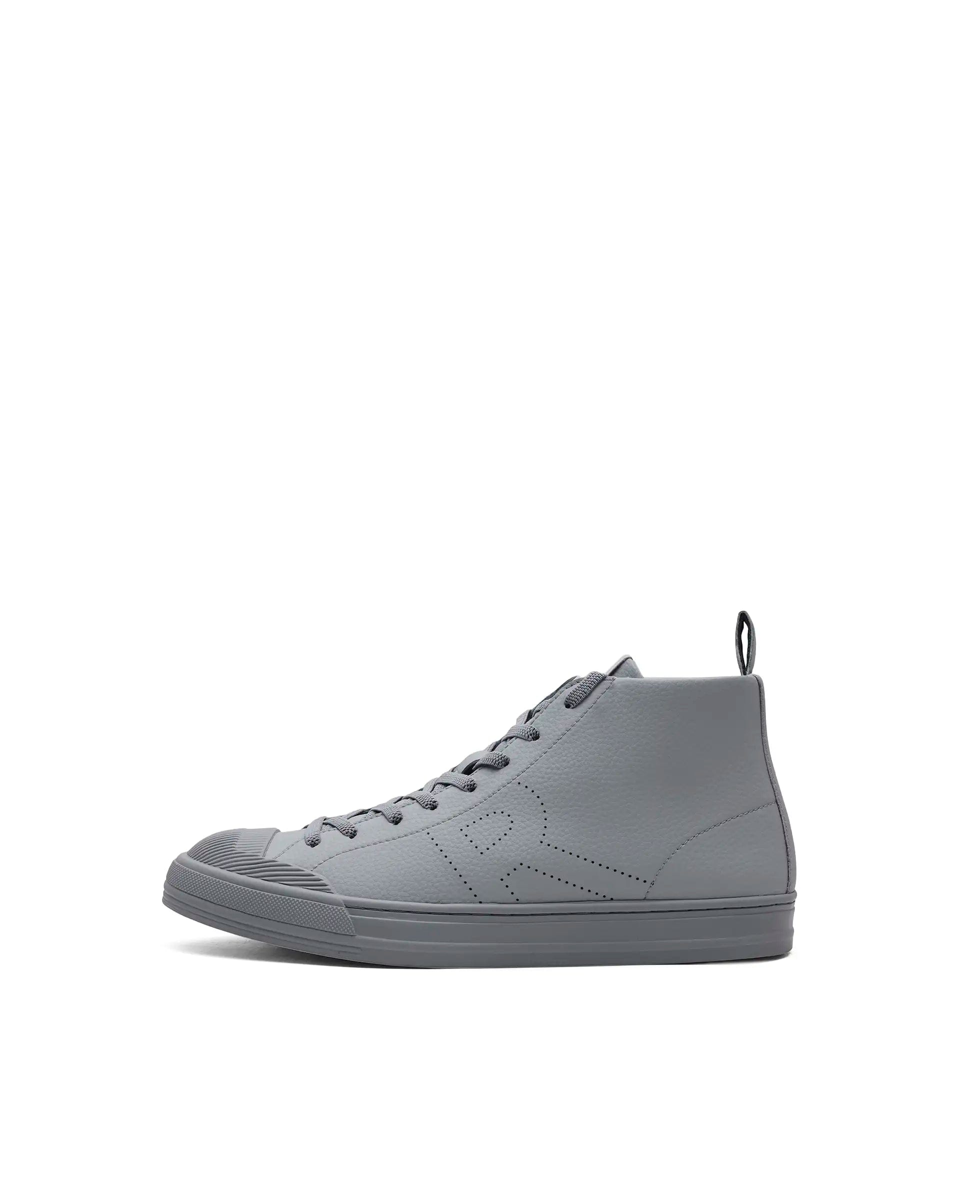 RAREZ Rare Rabbit Men's Sauron Hi 25 Light Grey Leather Lace - Up Closure Sneaker