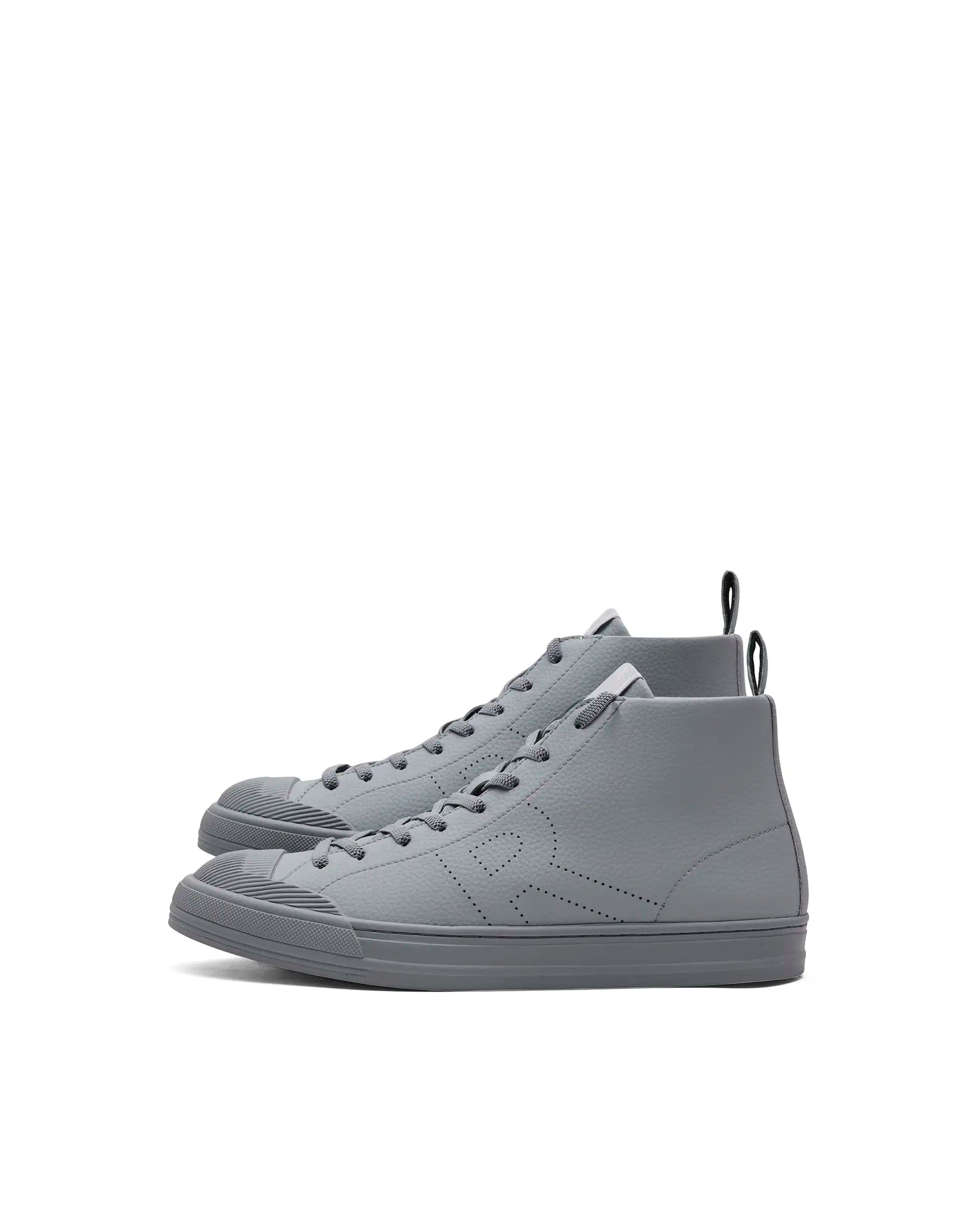 RAREZ Rare Rabbit Men's Sauron Hi 25 Light Grey Leather Lace - Up Closure Sneaker