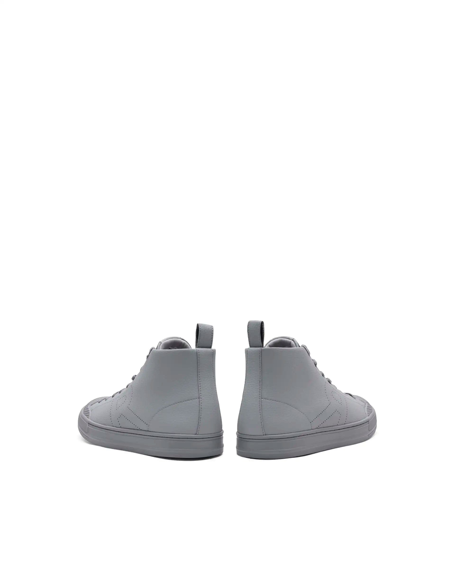 RAREZ Rare Rabbit Men's Sauron Hi 25 Light Grey Leather Lace - Up Closure Sneaker