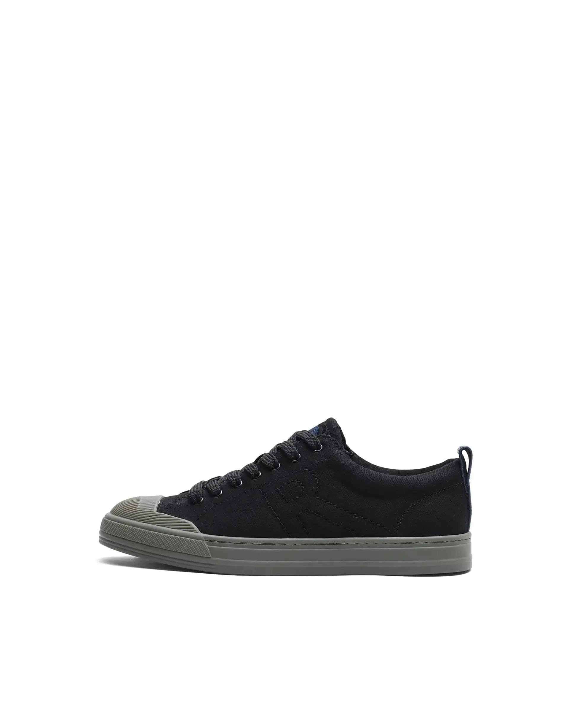 RAREZ Rare Rabbit Men's Sauron 77 Black Canvas Fabric Sneaker