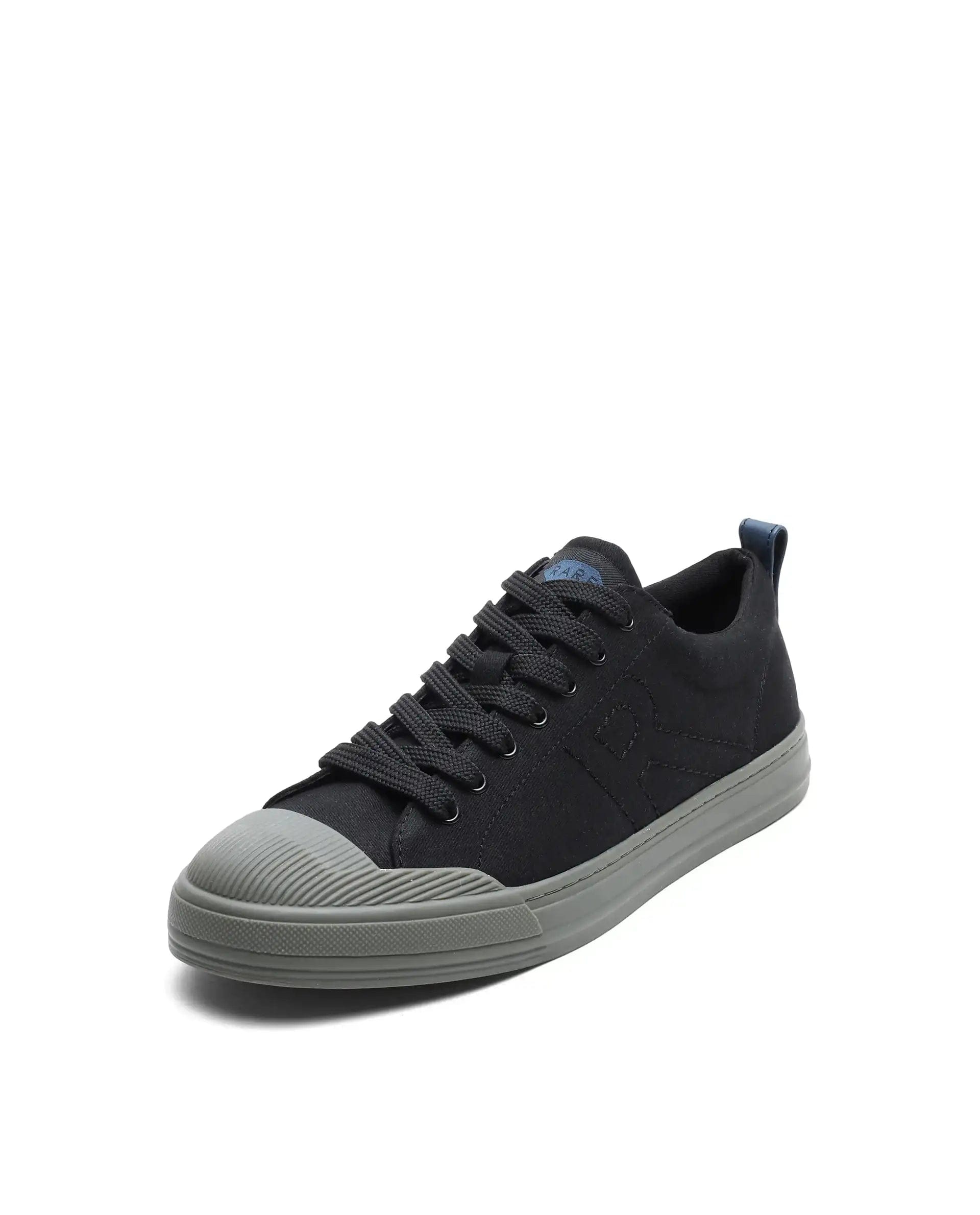 RAREZ Rare Rabbit Men's Sauron 77 Black Canvas Fabric Sneaker