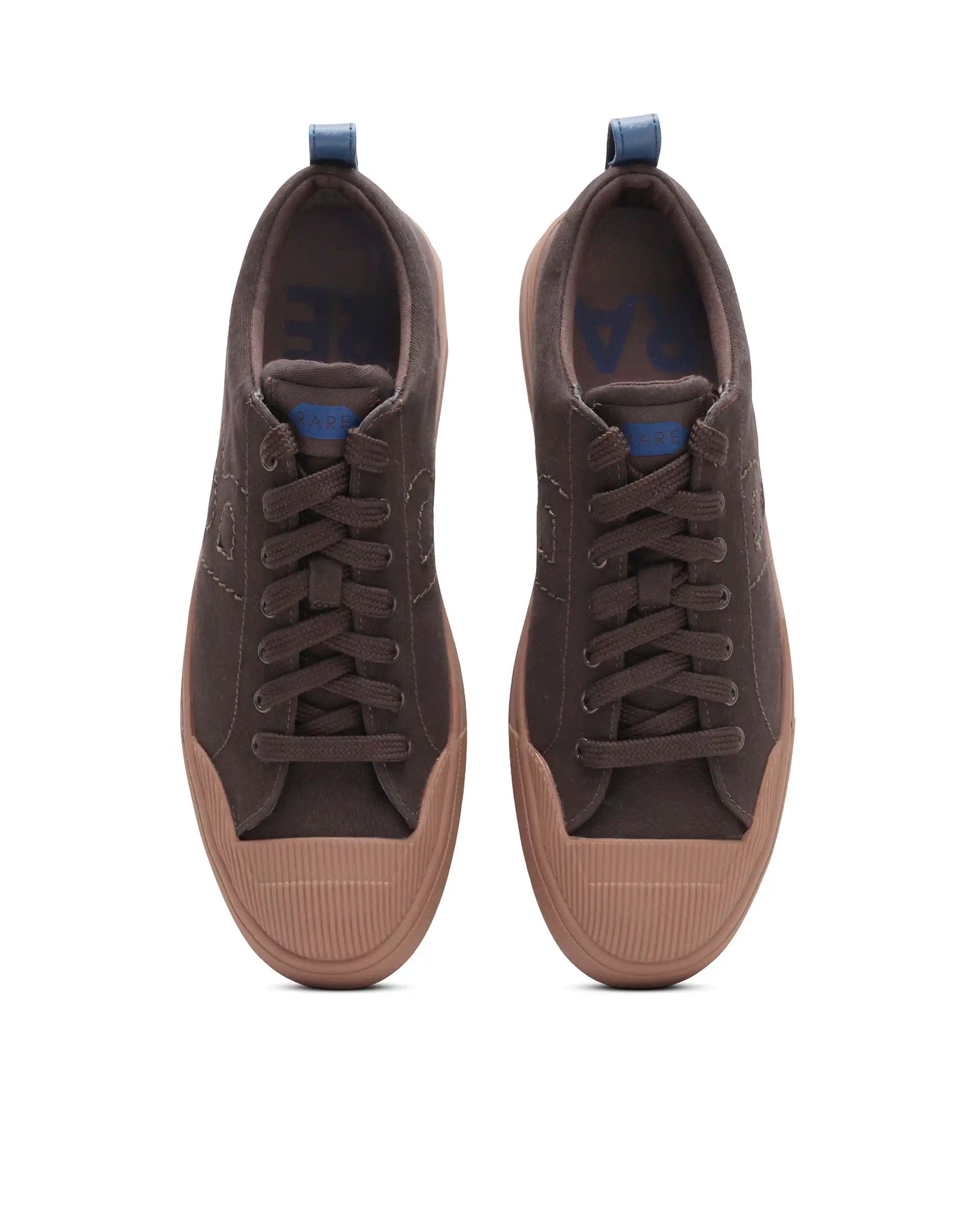 RAREZ Rare Rabbit Men's Sauron 77 Dark Brown Canvas Fabric Sneaker