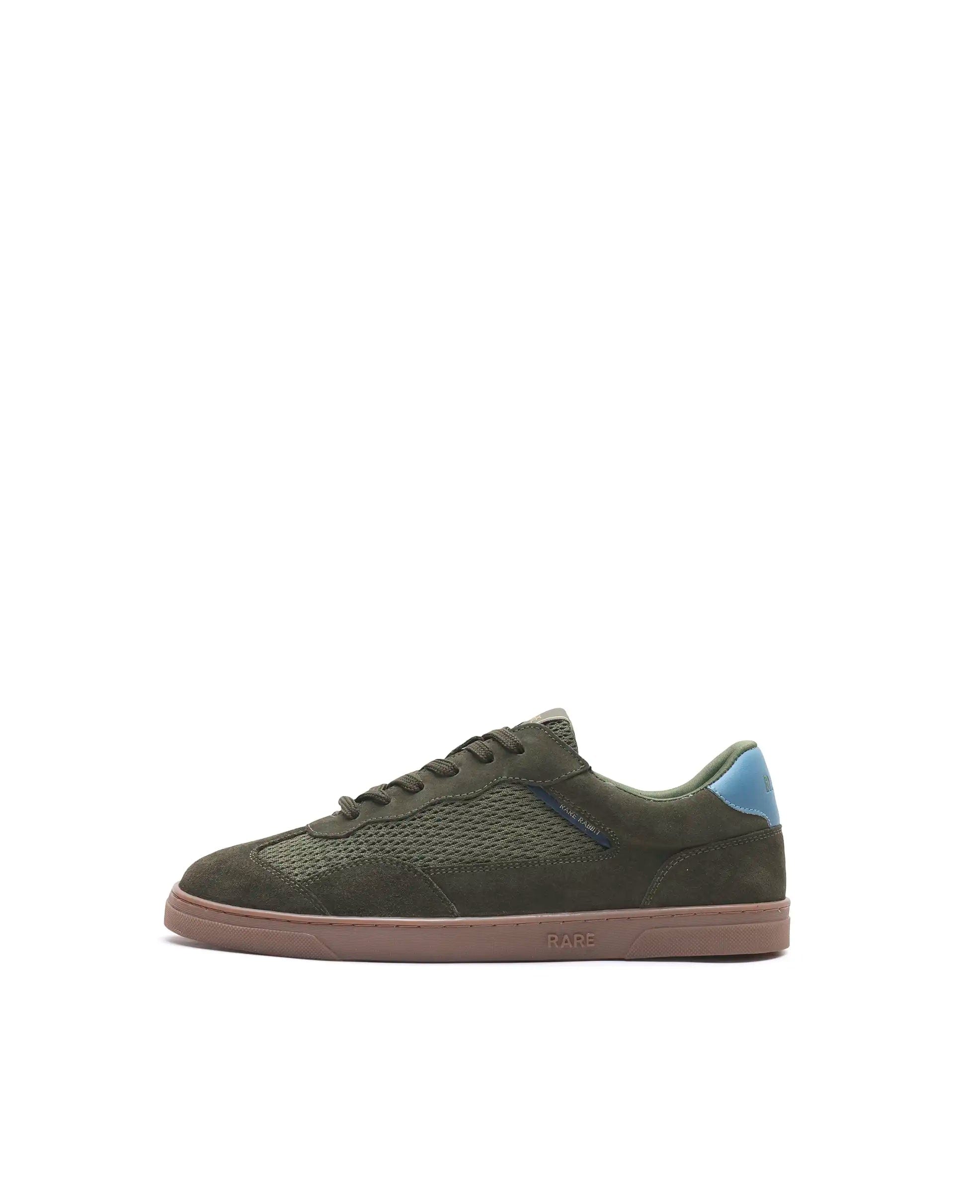 RAREZ Rare Rabbit Men's Zibot Olive Suede Sneaker