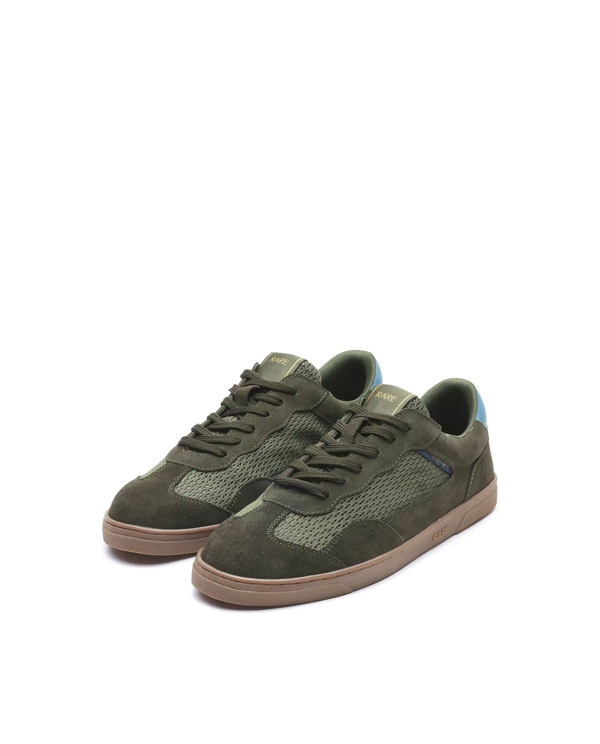RAREZ Rare Rabbit Men's Zibot Olive Suede Sneaker