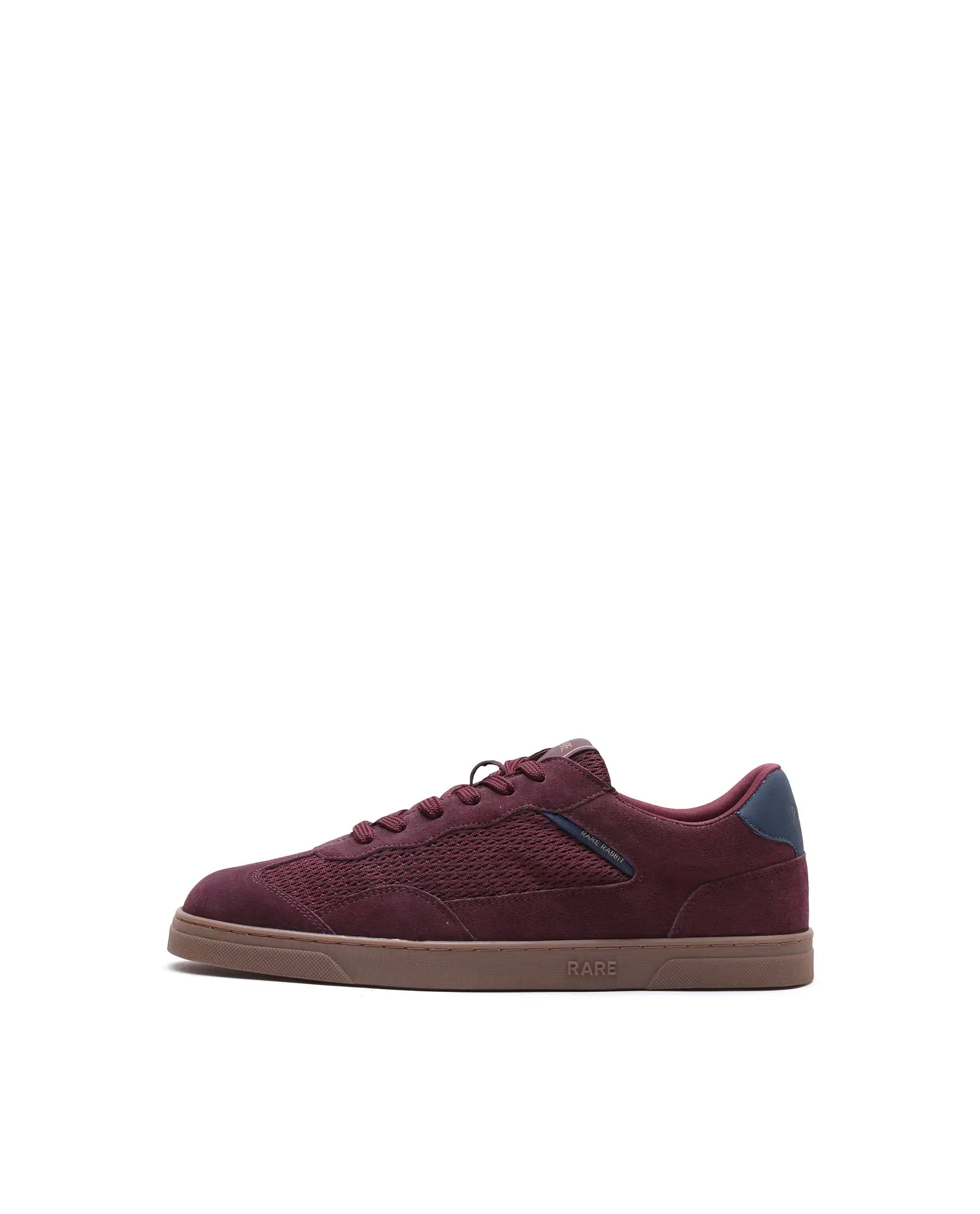 RAREZ Rare Rabbit Men's Zibot Burgundy Suede Sneaker