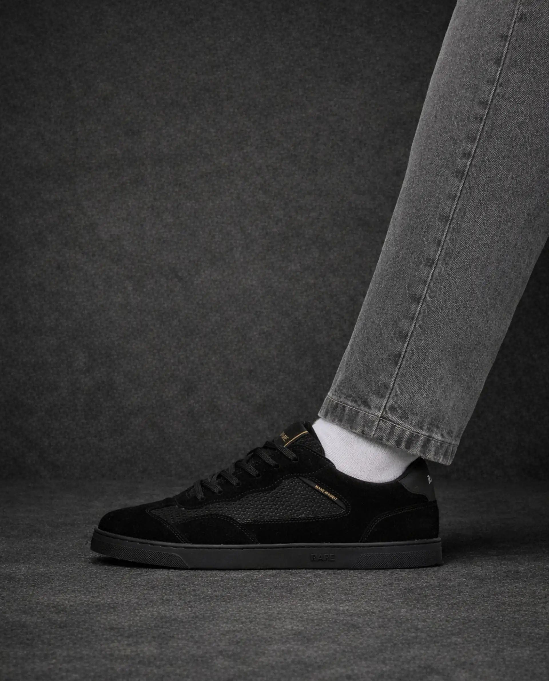 RAREZ Rare Rabbit Men's Zibot Black Suede Sneaker