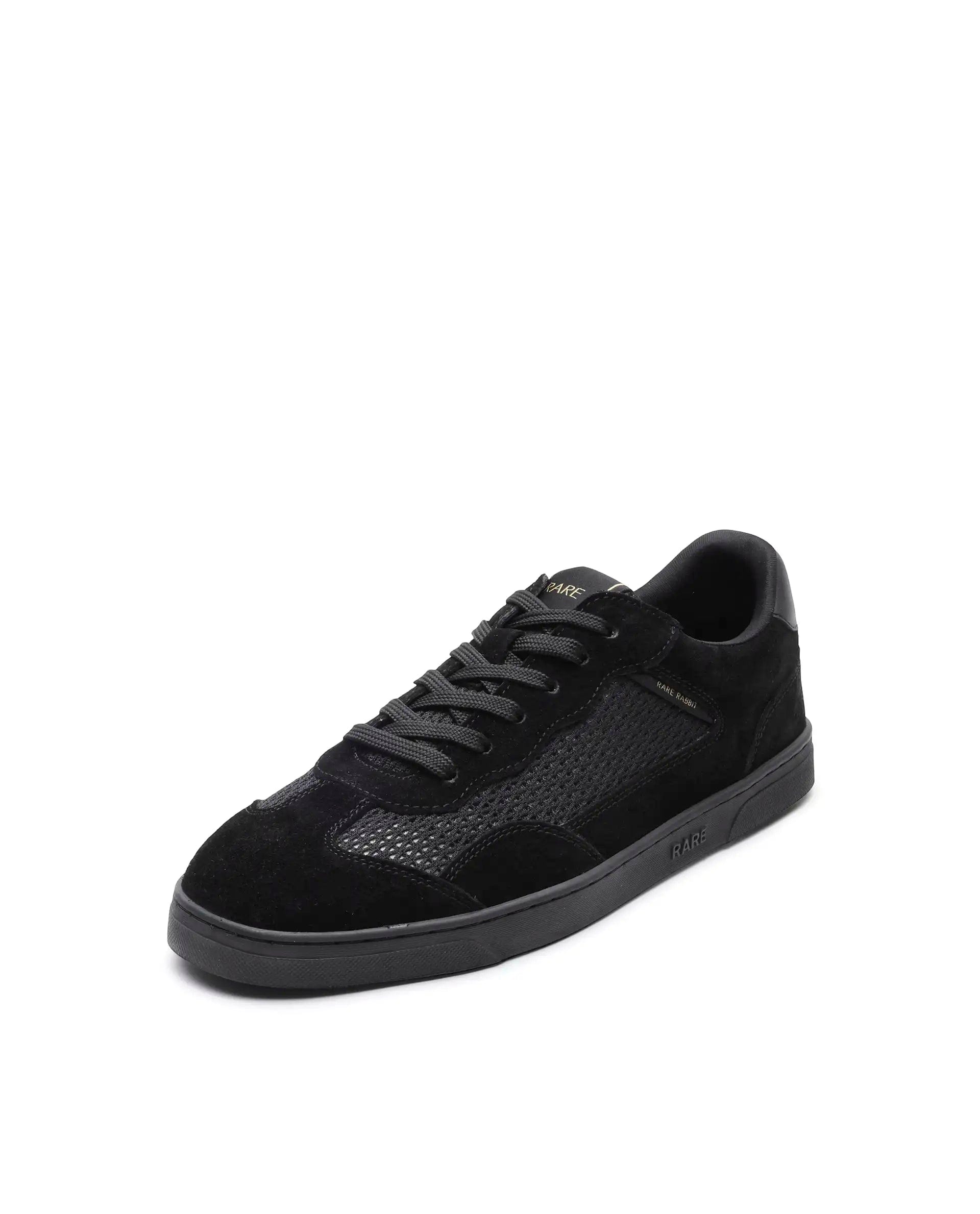 RAREZ Rare Rabbit Men's Zibot Black Suede Sneaker