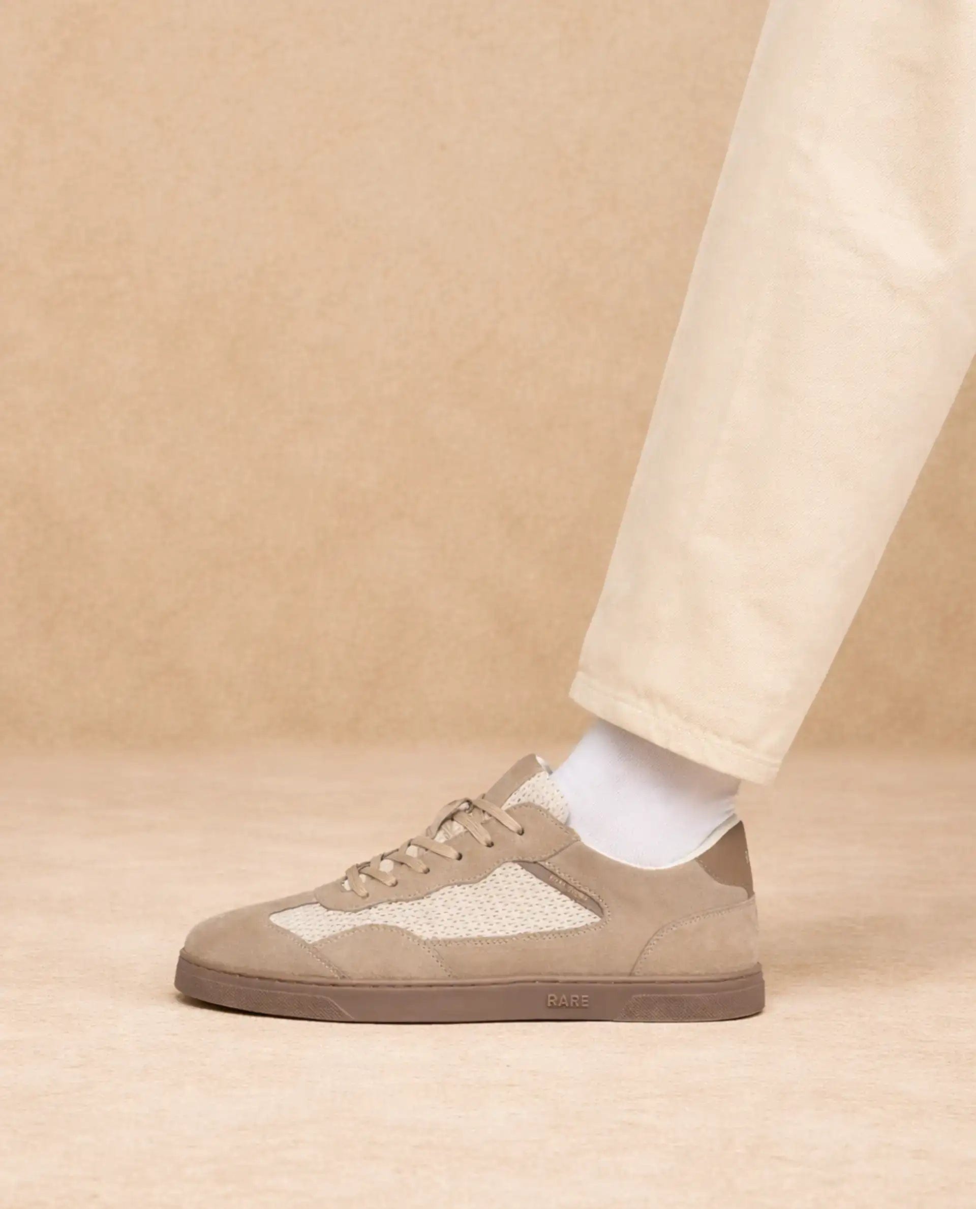 RAREZ Rare Rabbit Men's Zibot Beige Suede Sneaker