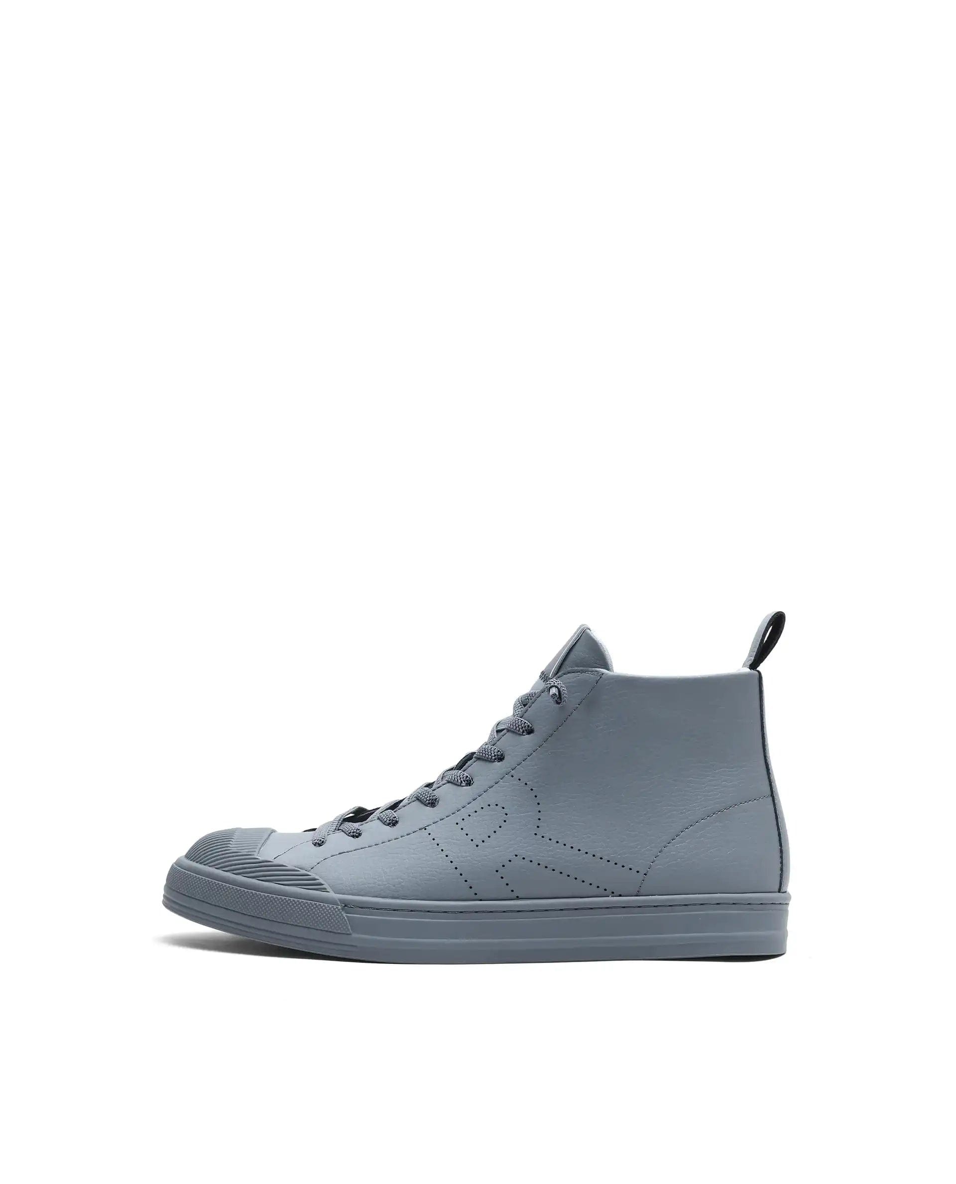 RAREZ Rare Rabbit Men's Sauron Hi 25 Dark Grey Micro Leather Sneaker