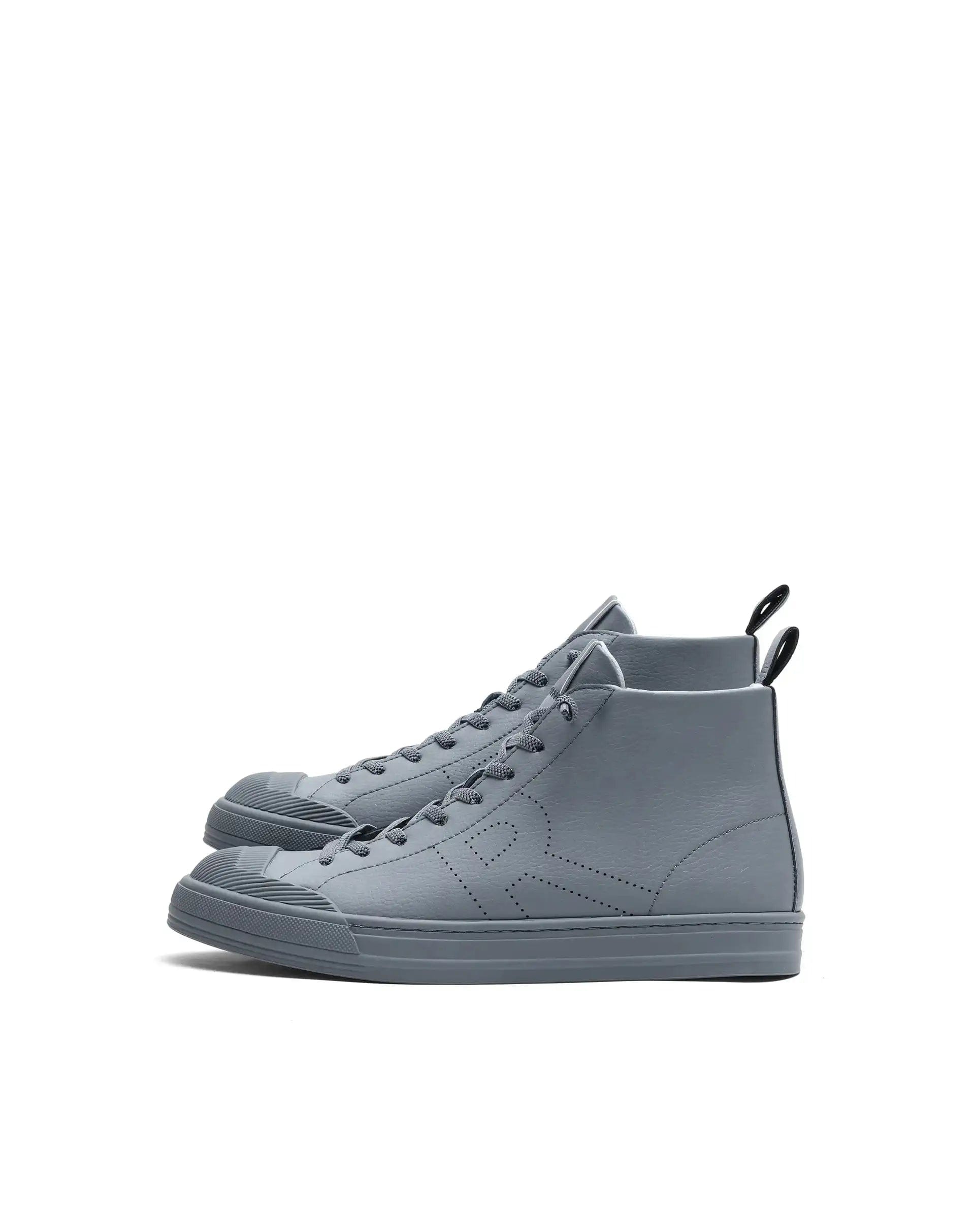 RAREZ Rare Rabbit Men's Sauron Hi 25 Dark Grey Micro Leather Sneaker