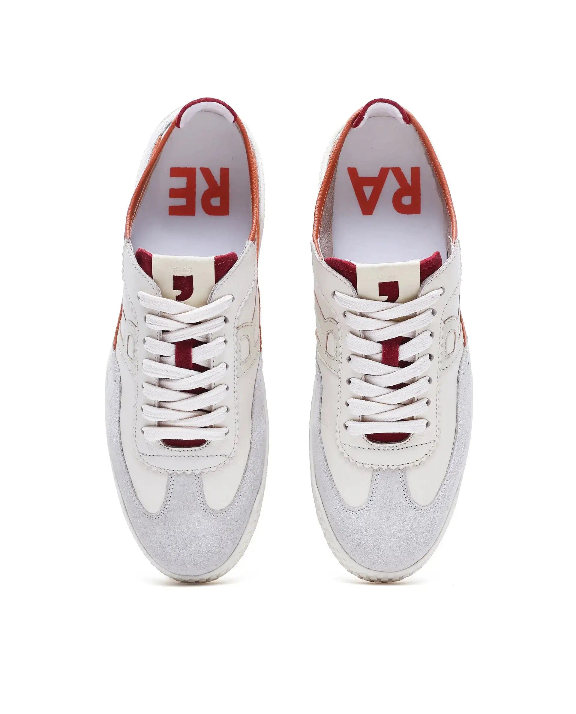 RAREZ Rare Rabbit Men's Membo Light Beige Leather Fabric Sneaker