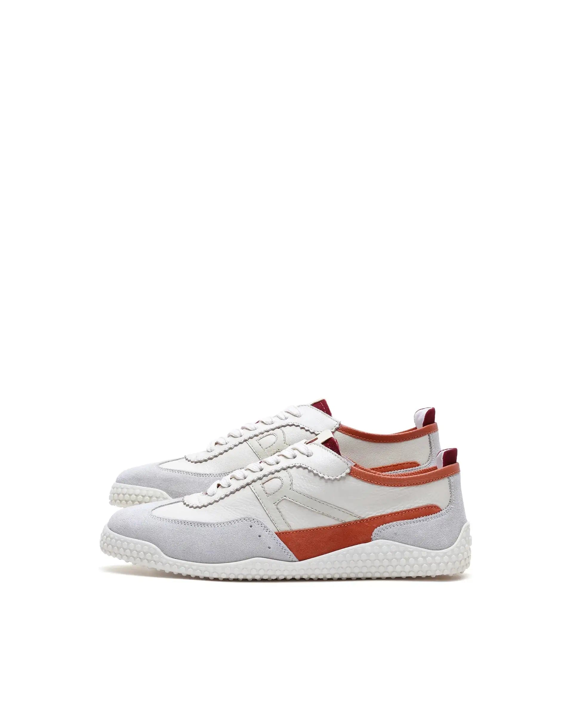 RAREZ Rare Rabbit Men's Membo Light Beige Leather Fabric Sneaker