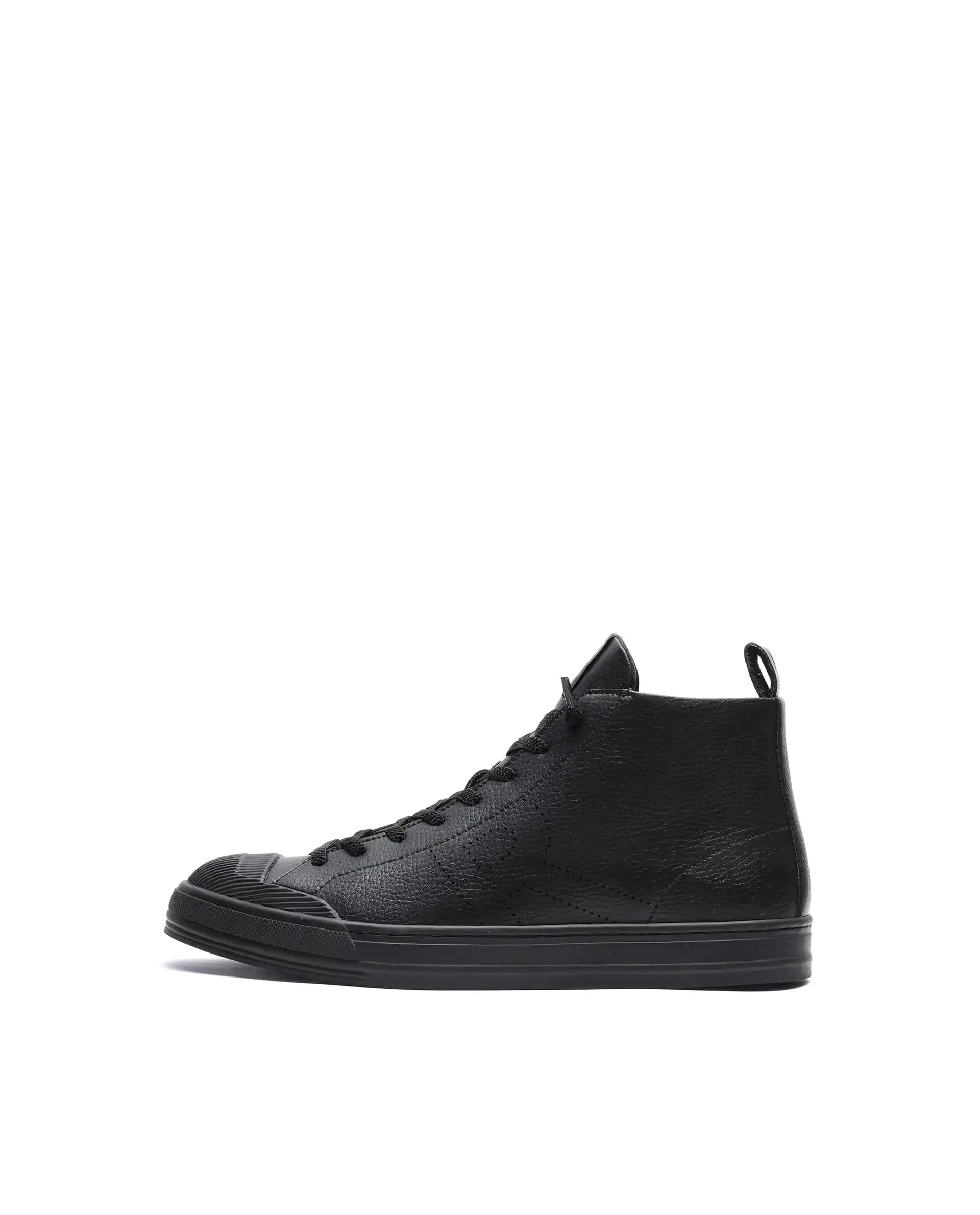 RAREZ Rare Rabbit Men's Sauron Hi 25 Black Micro Leather Sneaker