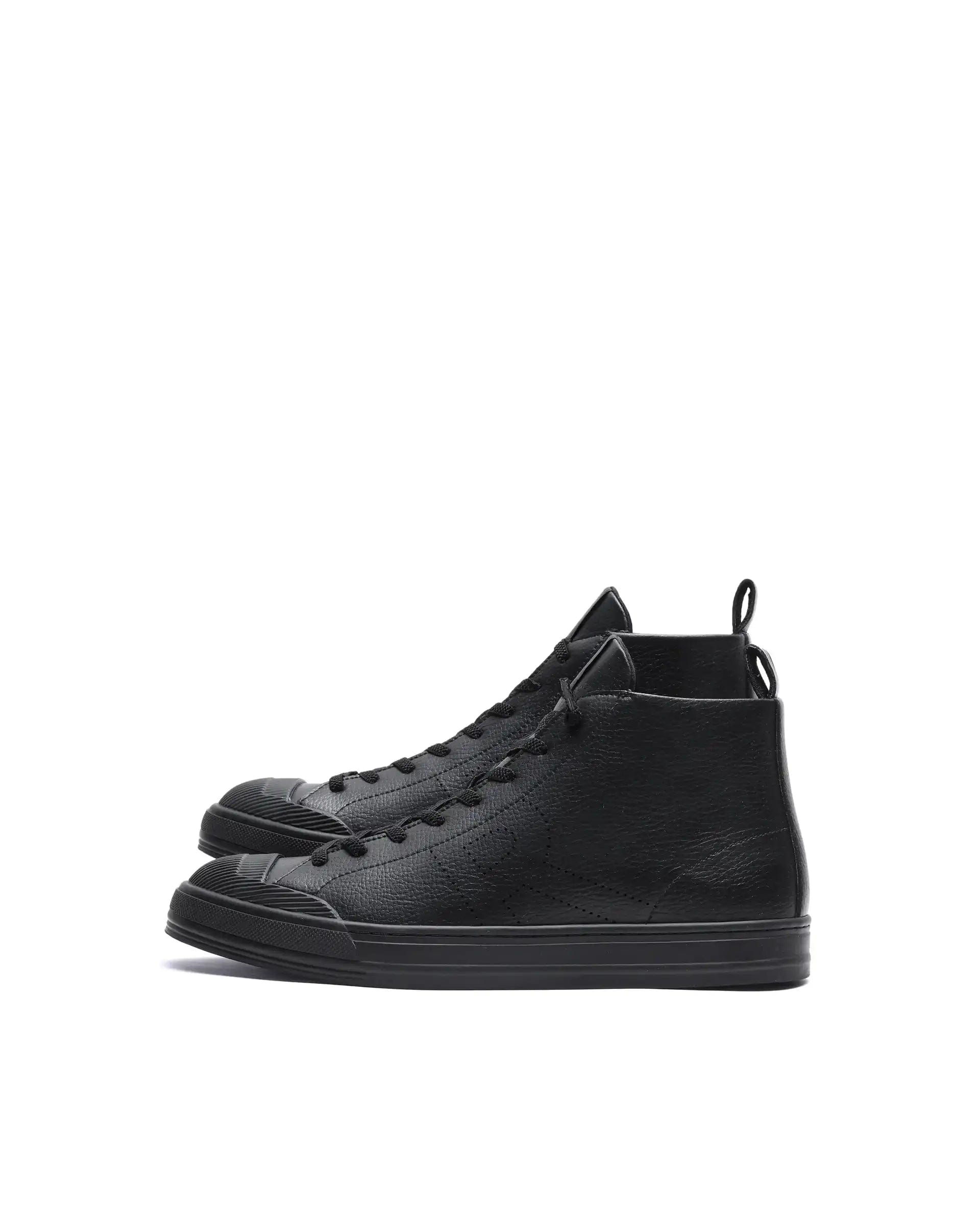 RAREZ Rare Rabbit Men's Sauron Hi 25 Black Micro Leather Sneaker