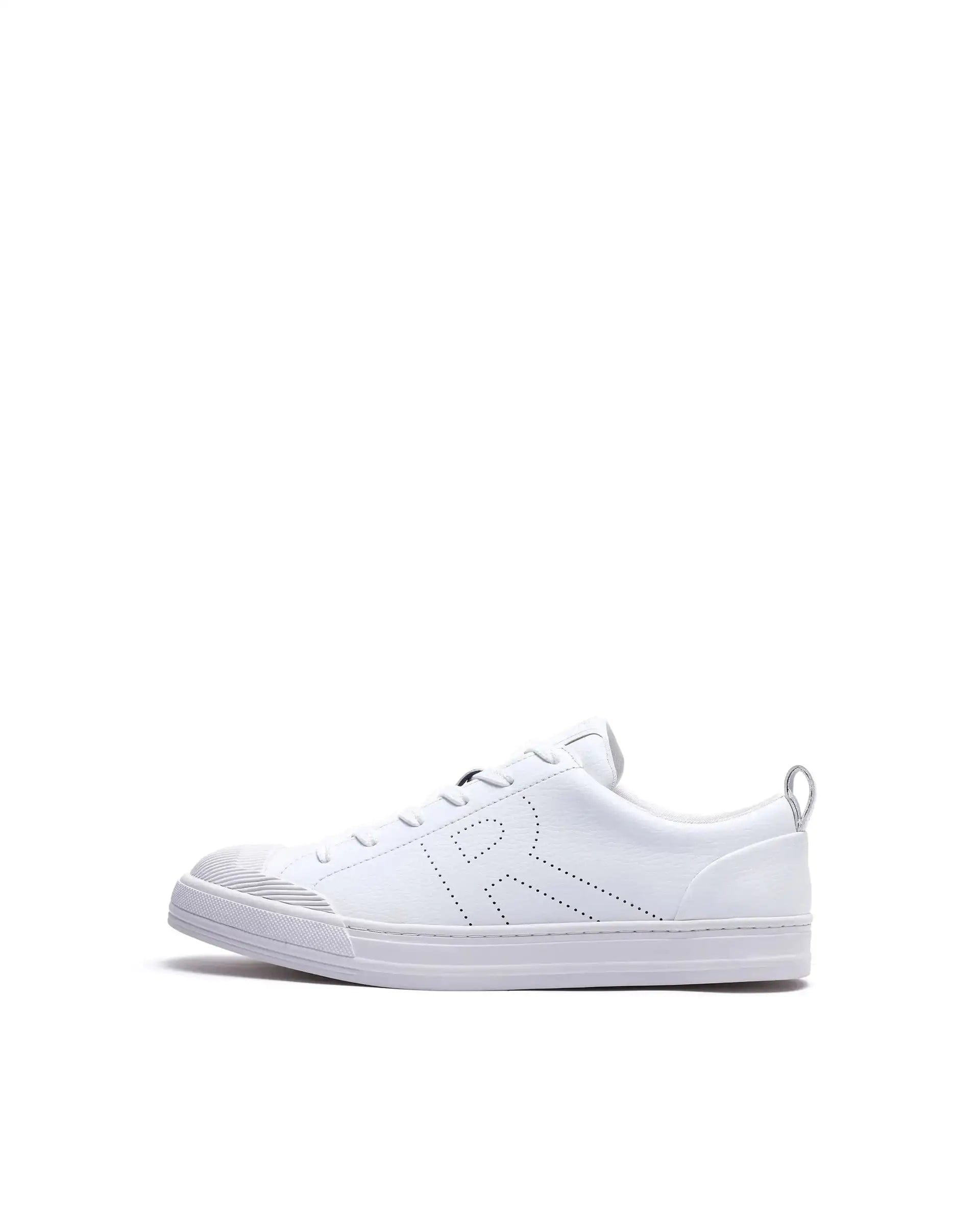 RAREZ Rare Rabbit Men's Sauron 25 White Micro Leather Sneaker