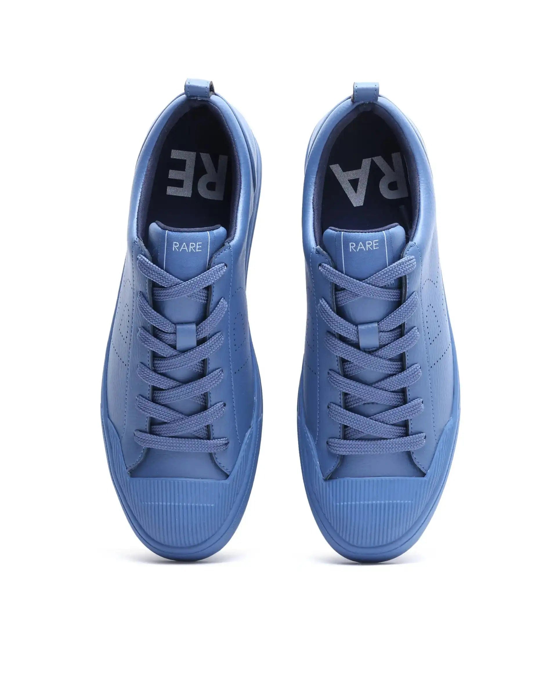 RAREZ Rare Rabbit Men's Sauron 25 Navy Micro Leather Sneaker