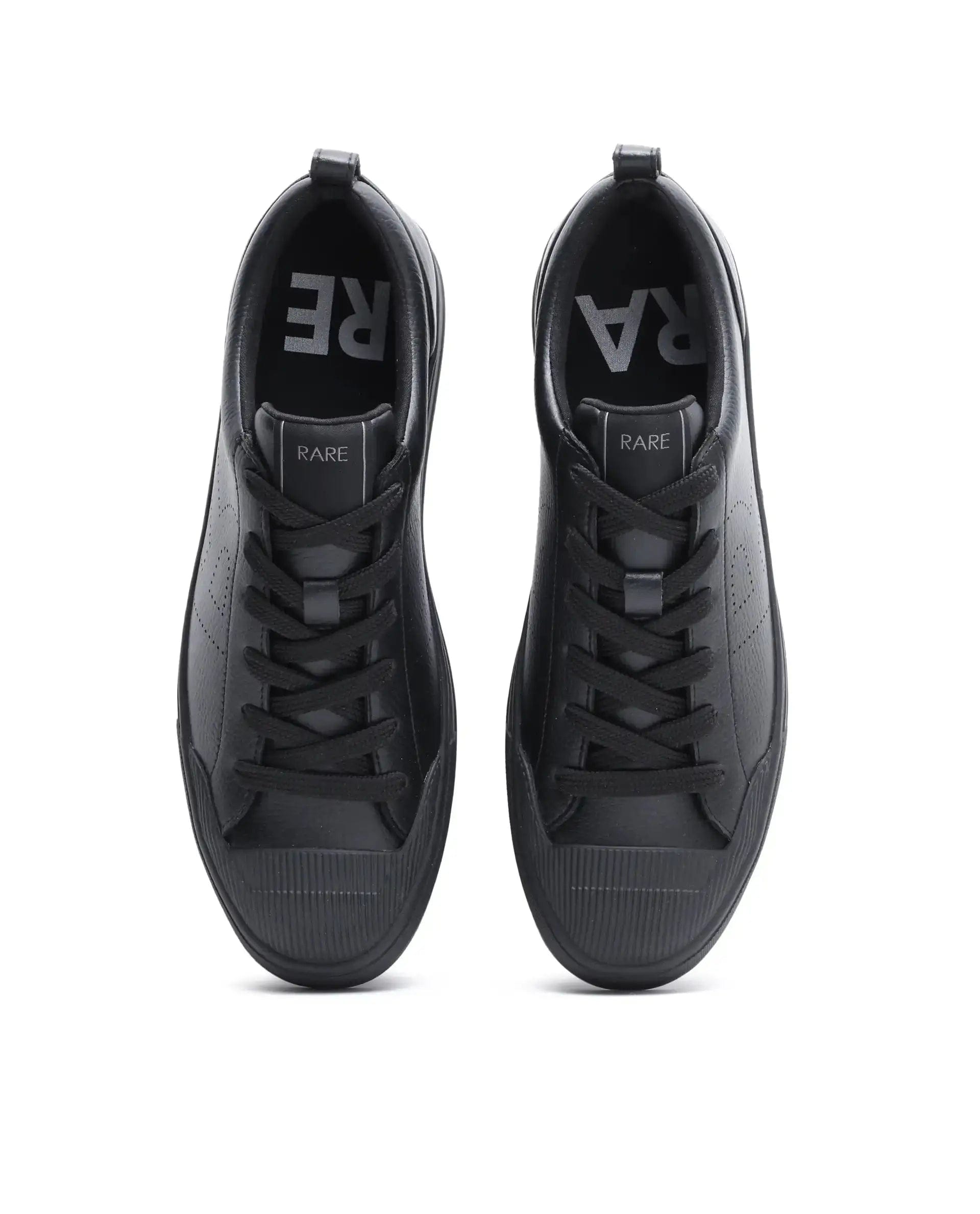 RAREZ Rare Rabbit Men's Sauron 25 Black Micro Leather Sneaker