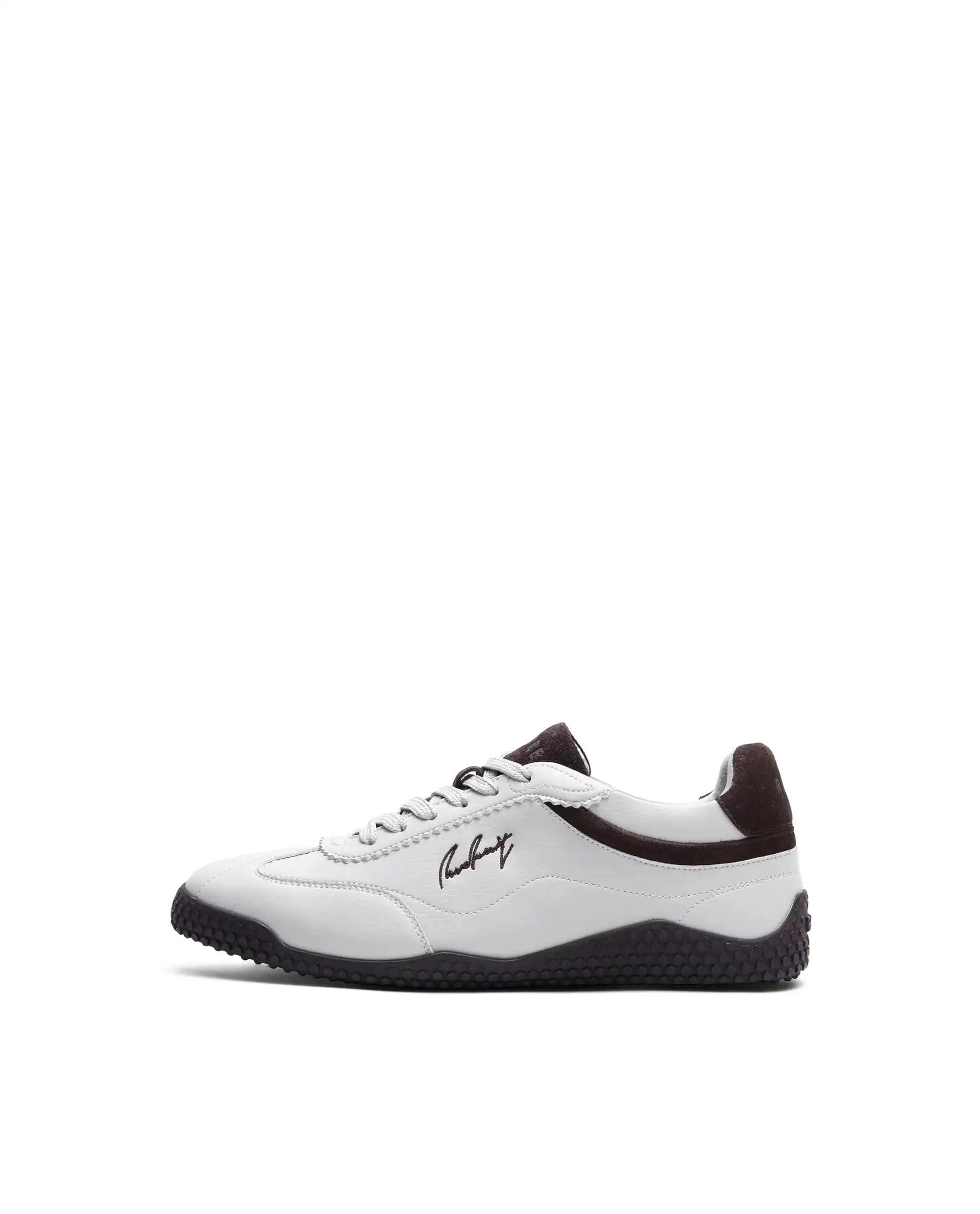 RAREZ Rare Rabbit Men's Echo Beige Micro Leather Sneaker