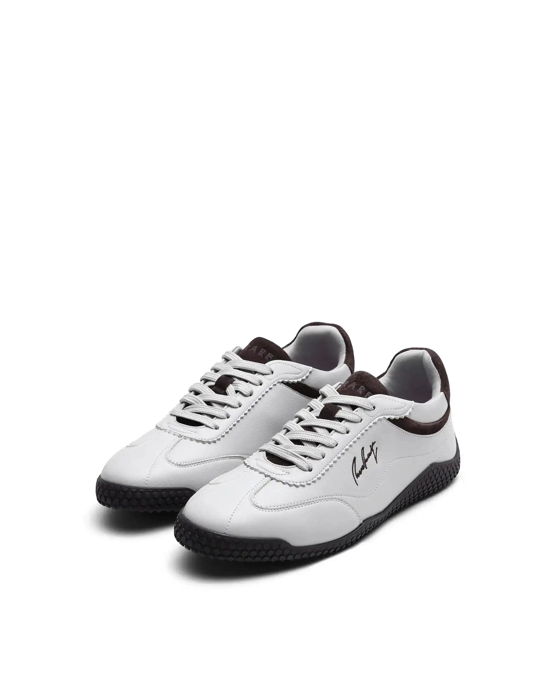 RAREZ Rare Rabbit Men's Echo Beige Micro Leather Sneaker
