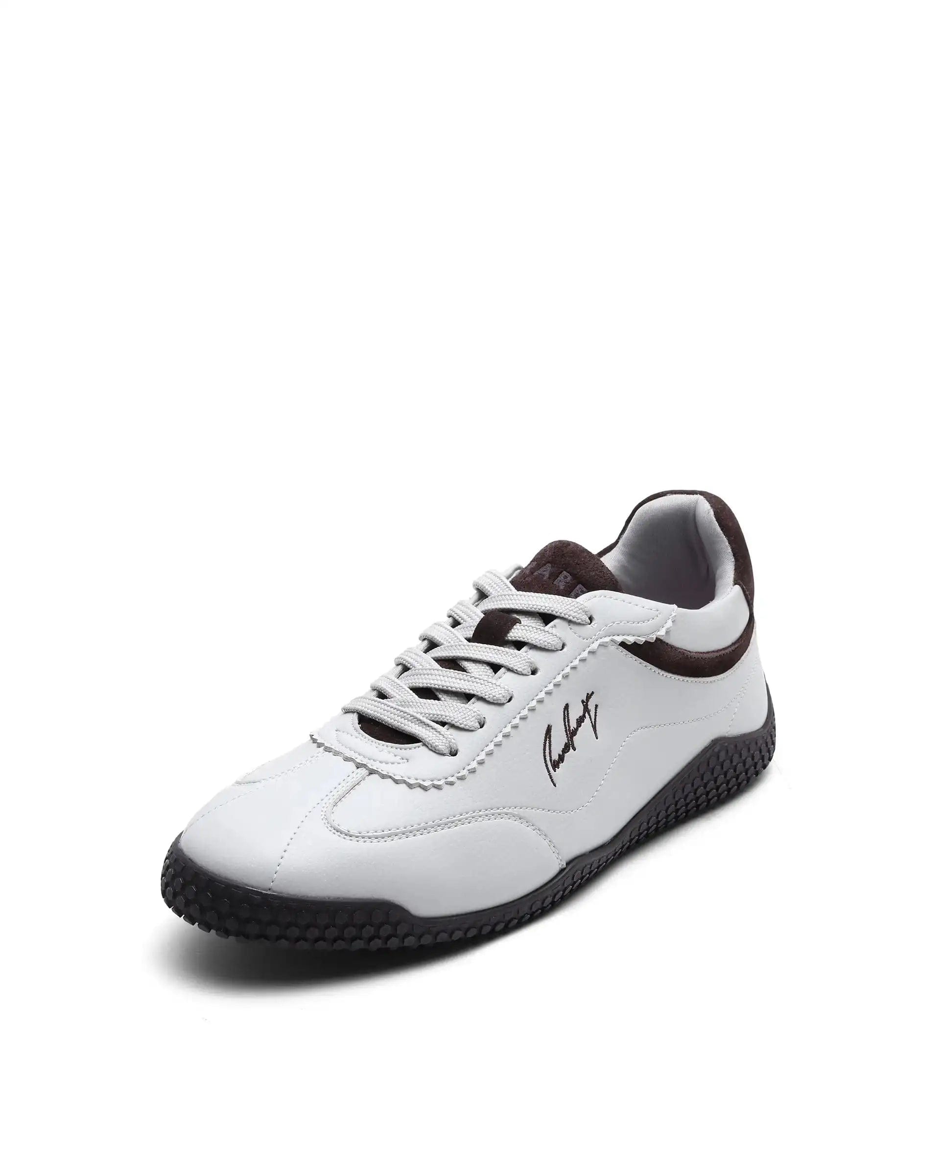 RAREZ Rare Rabbit Men's Echo Beige Micro Leather Sneaker