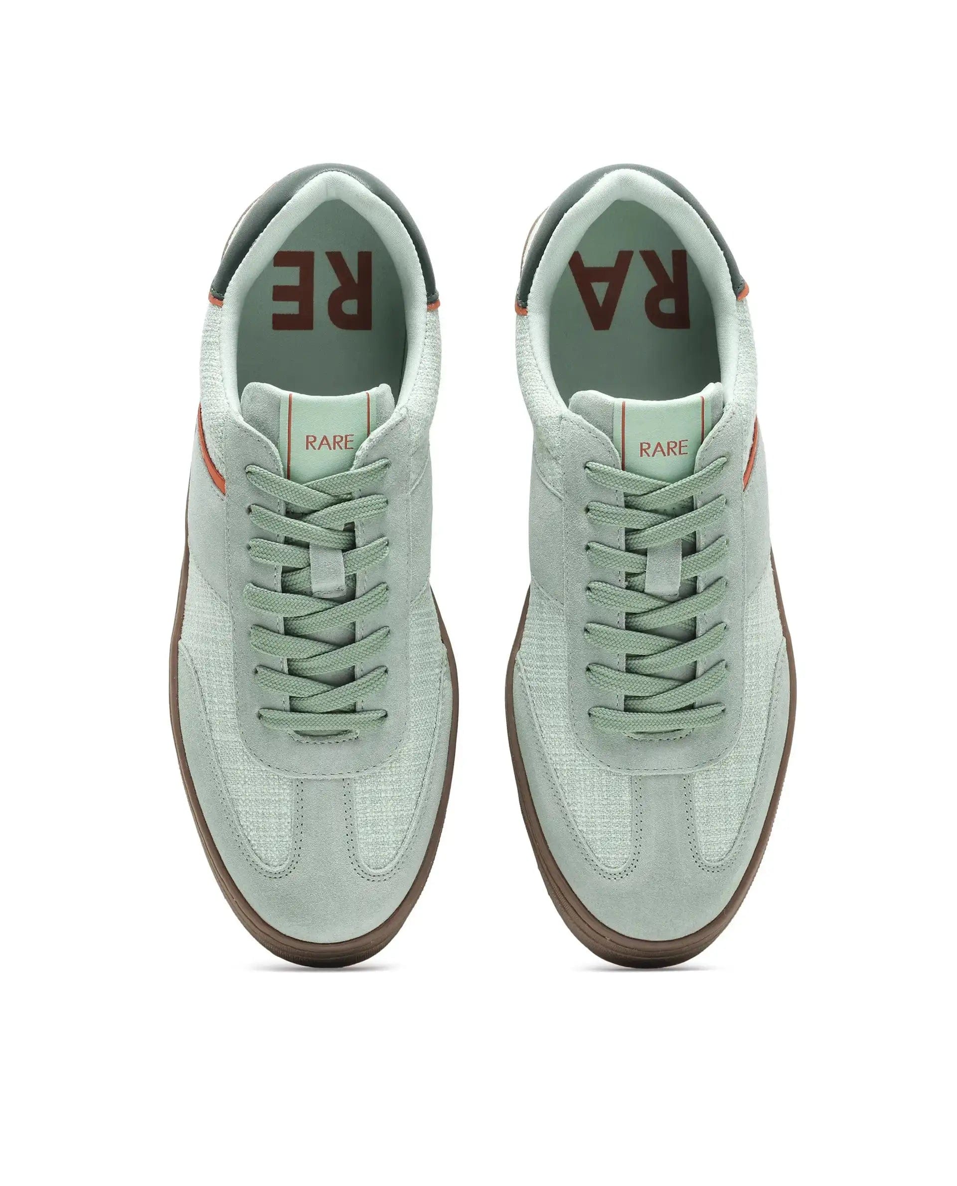 RAREZ Rare Rabbit Men's Fizzo Light Sage Suede Sneaker