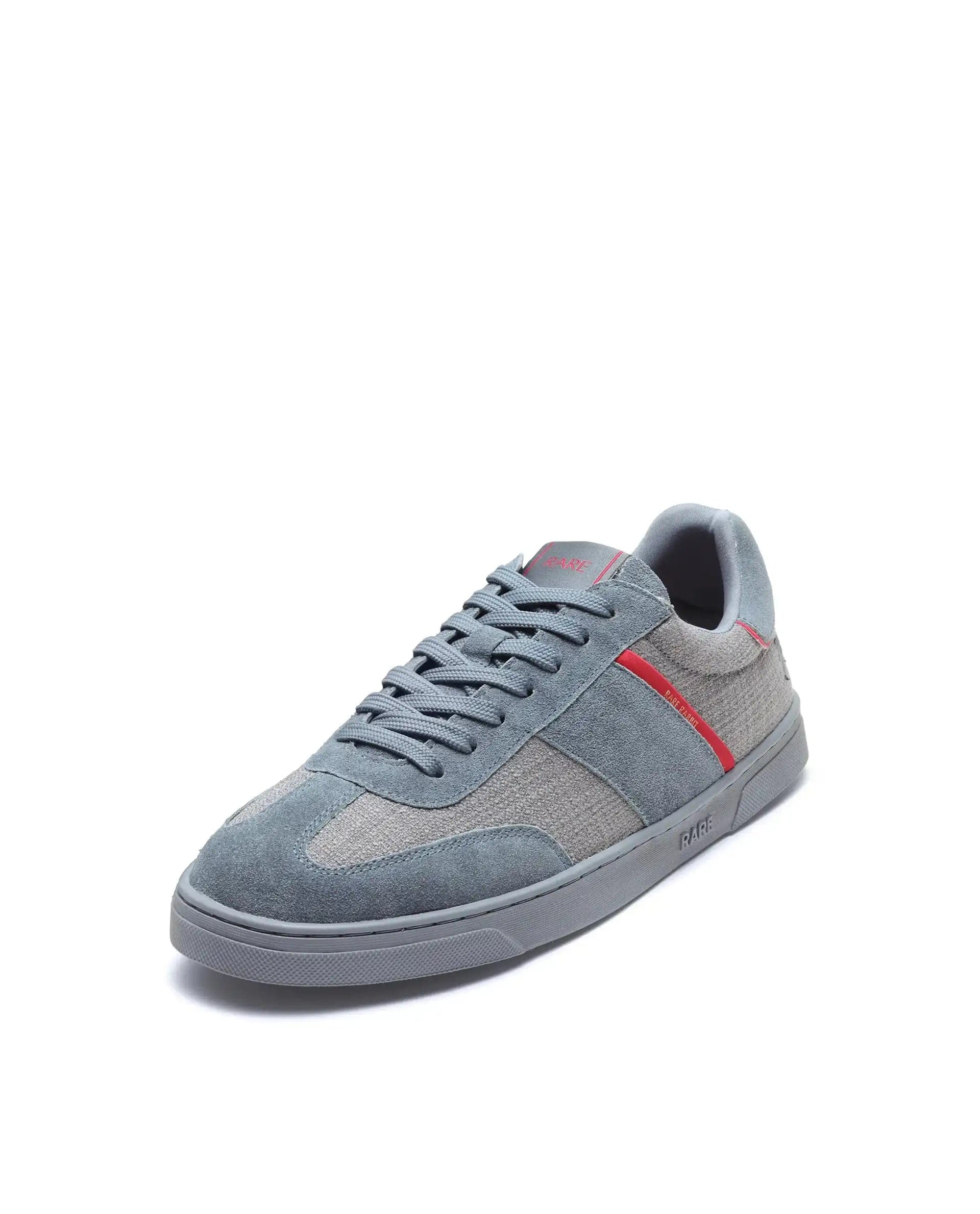 RAREZ Rare Rabbit Men's Fizzo Grey Suede Sneaker