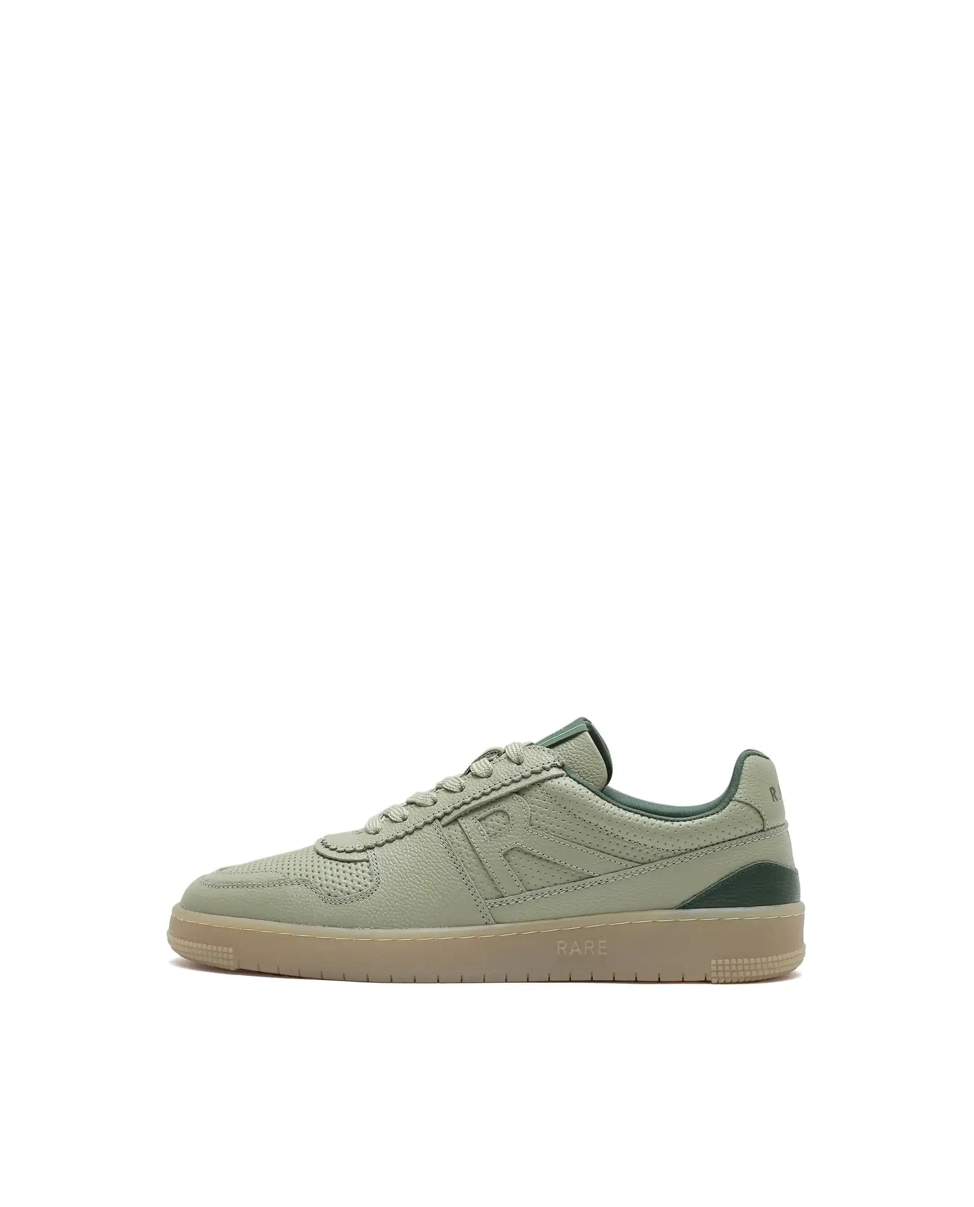 RAREZ Rare Rabbit Mens Neva Sage Genuine Leather Lace - Up Closure Low - Top Dual Tone Sneaker