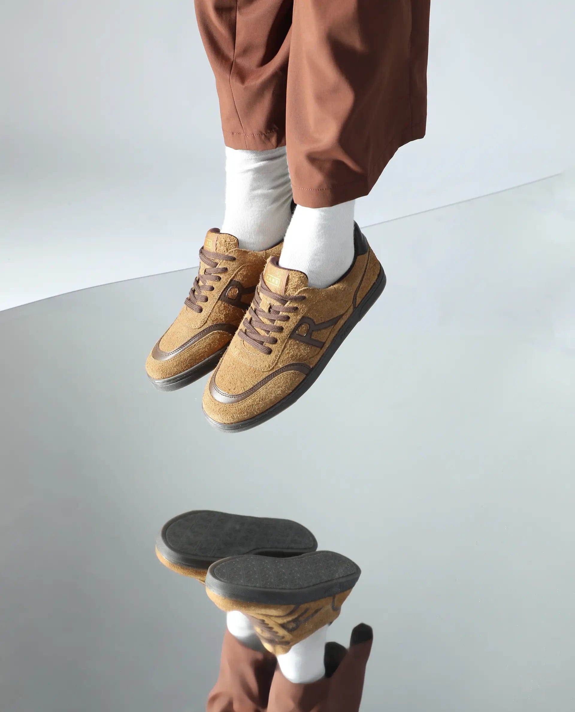 RAREZ Rare Rabbit Men Orla Camel Lace - Up Closure Suede Sneaker
