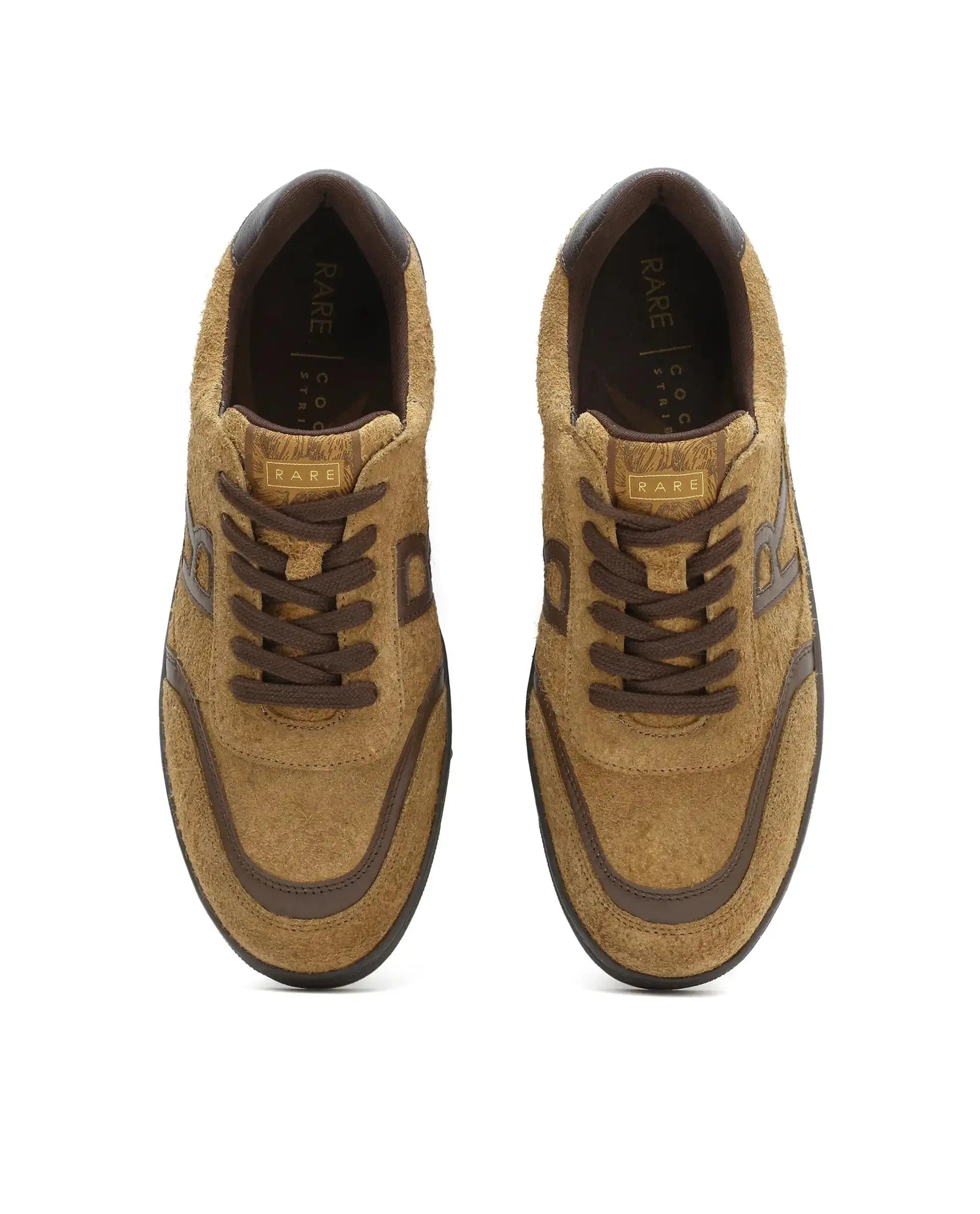 RAREZ Rare Rabbit Men Orla Camel Lace - Up Closure Suede Sneaker