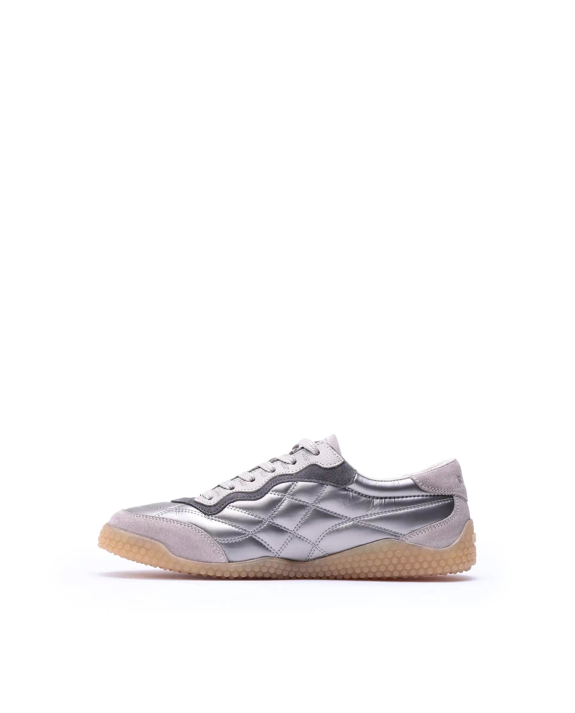 RAREZ Rare Rabbit Men's Temo Silver Parachute Lace - Up Closure Sneaker