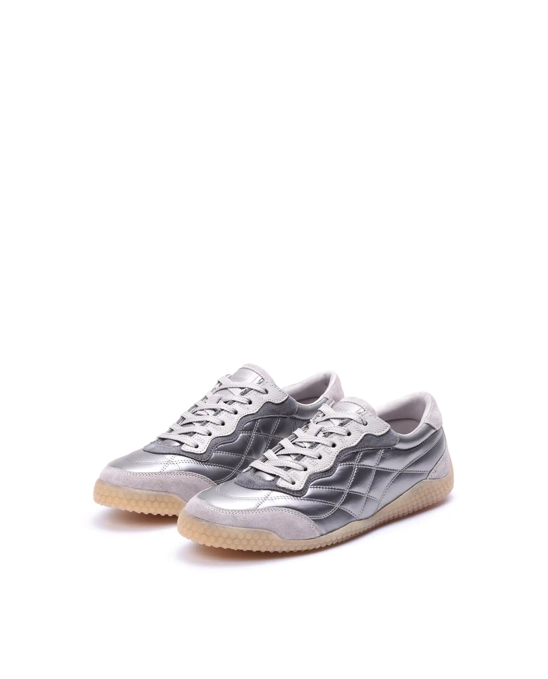 RAREZ Rare Rabbit Men's Temo Silver Parachute Lace - Up Closure Sneaker