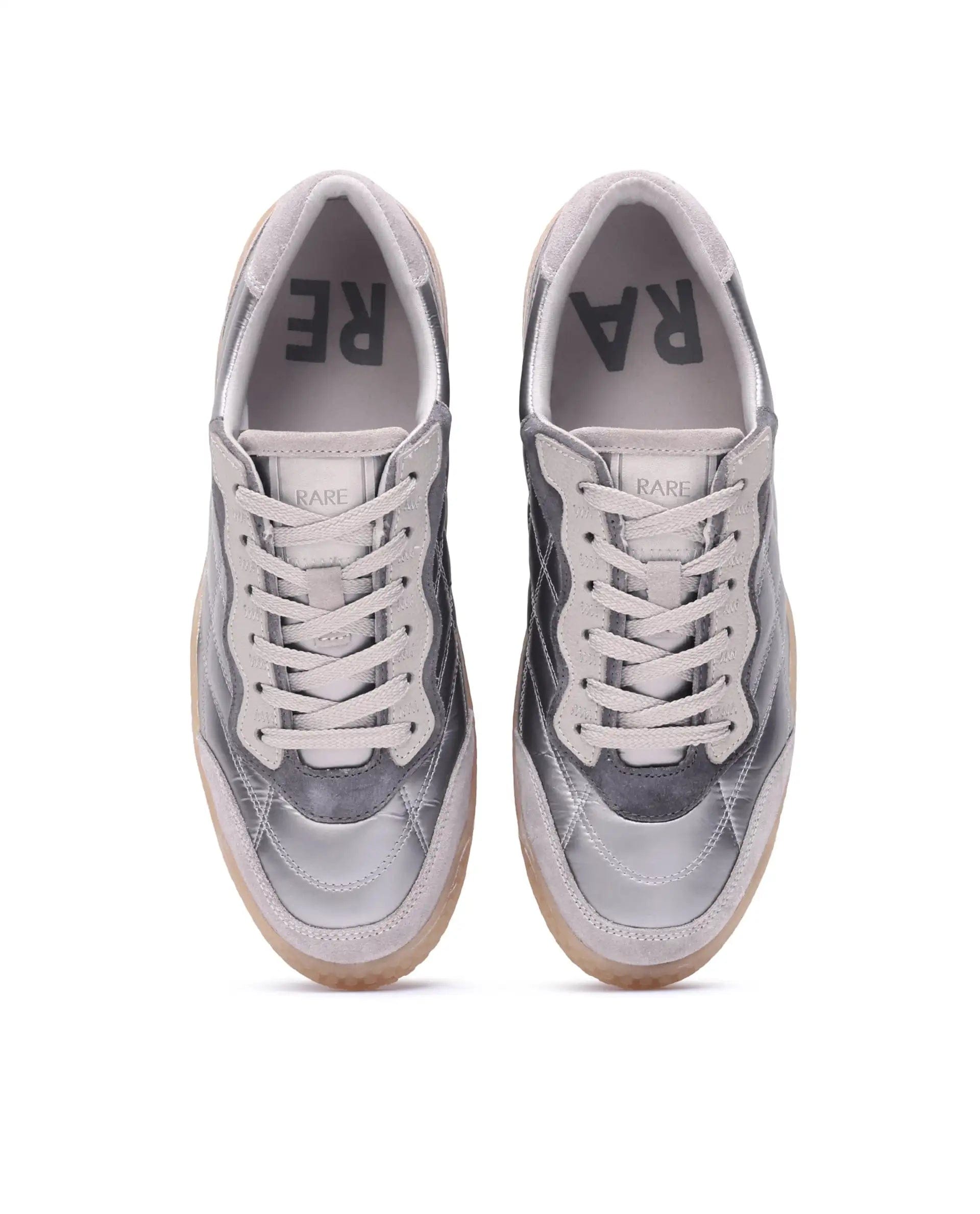 RAREZ Rare Rabbit Men's Temo Silver Parachute Lace - Up Closure Sneaker