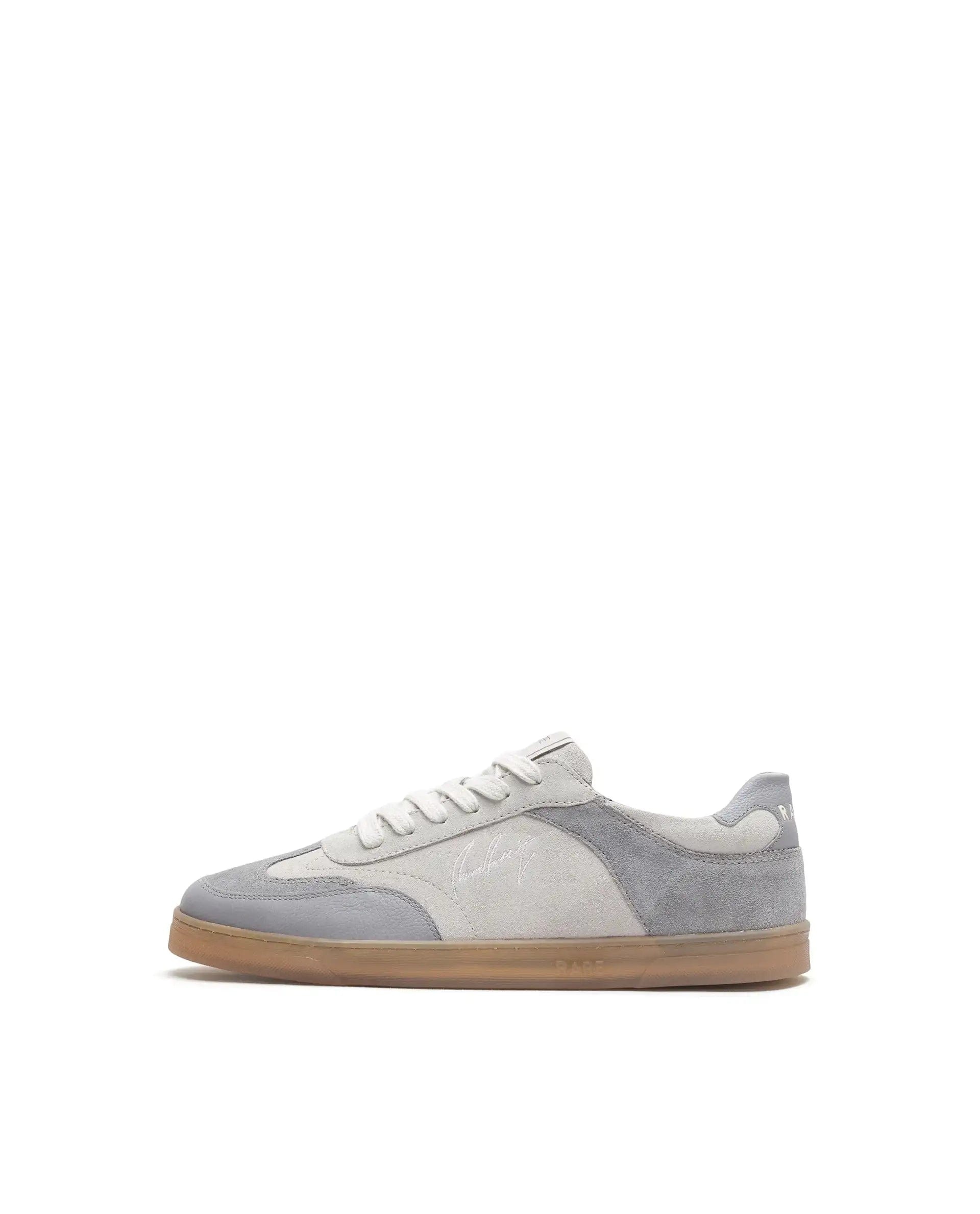 RAREZ Rare Rabbit Men's Rex Grey Leather Lace - Up Closure Sneaker