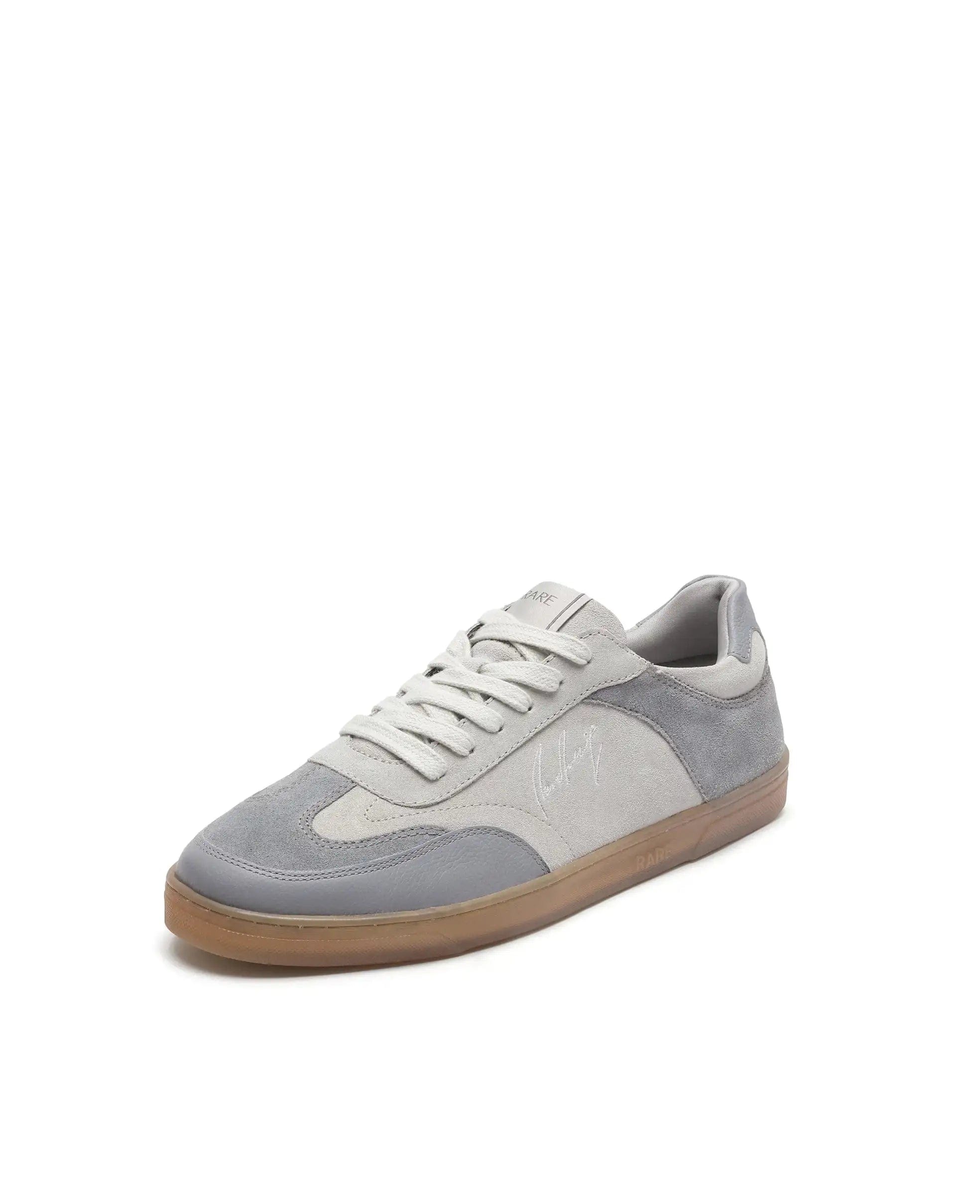RAREZ Rare Rabbit Men's Rex Grey Leather Lace - Up Closure Sneaker