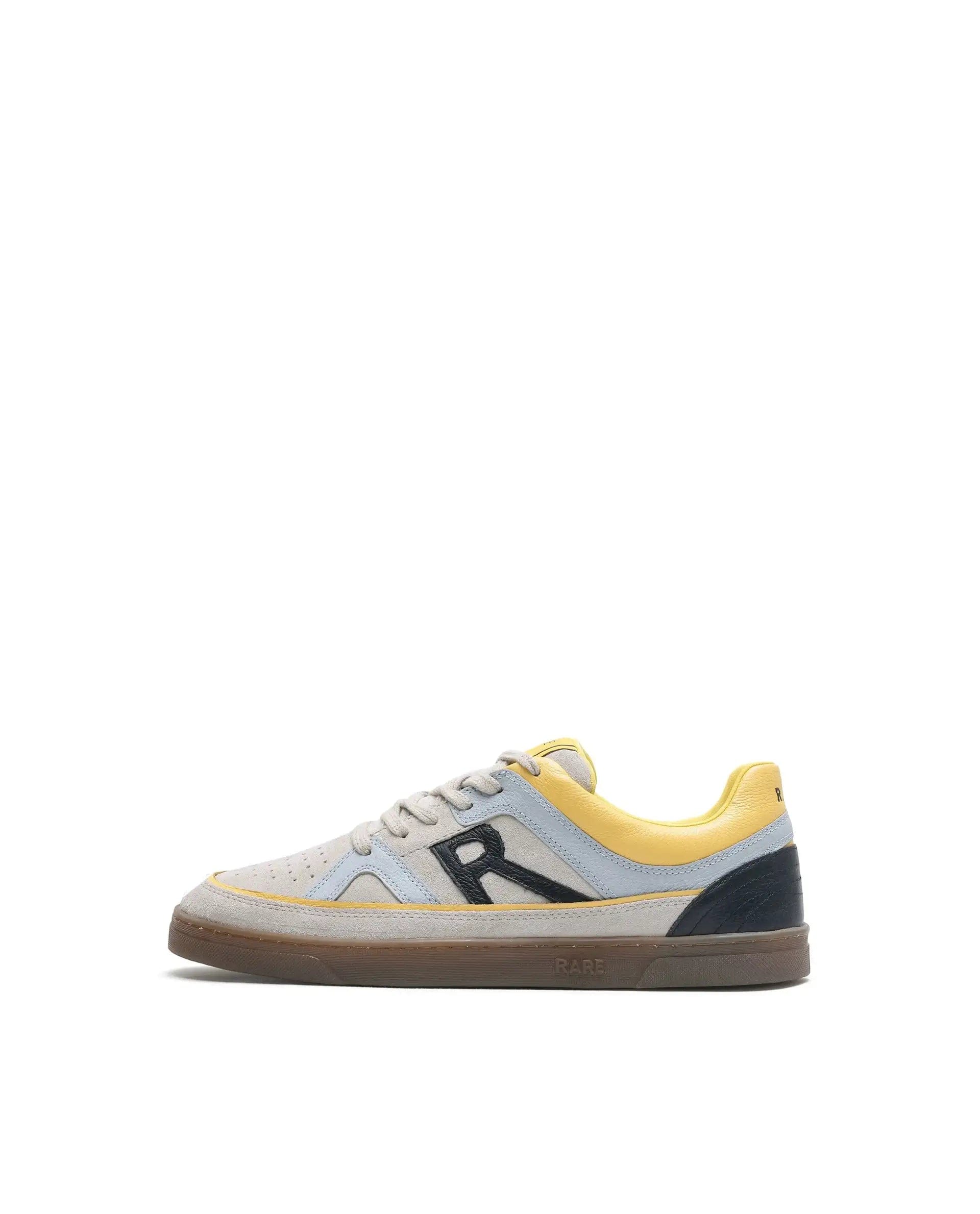 RAREZ Rare Rabbit Men's Vale Grey Leather Lace - Up Closure Sneaker