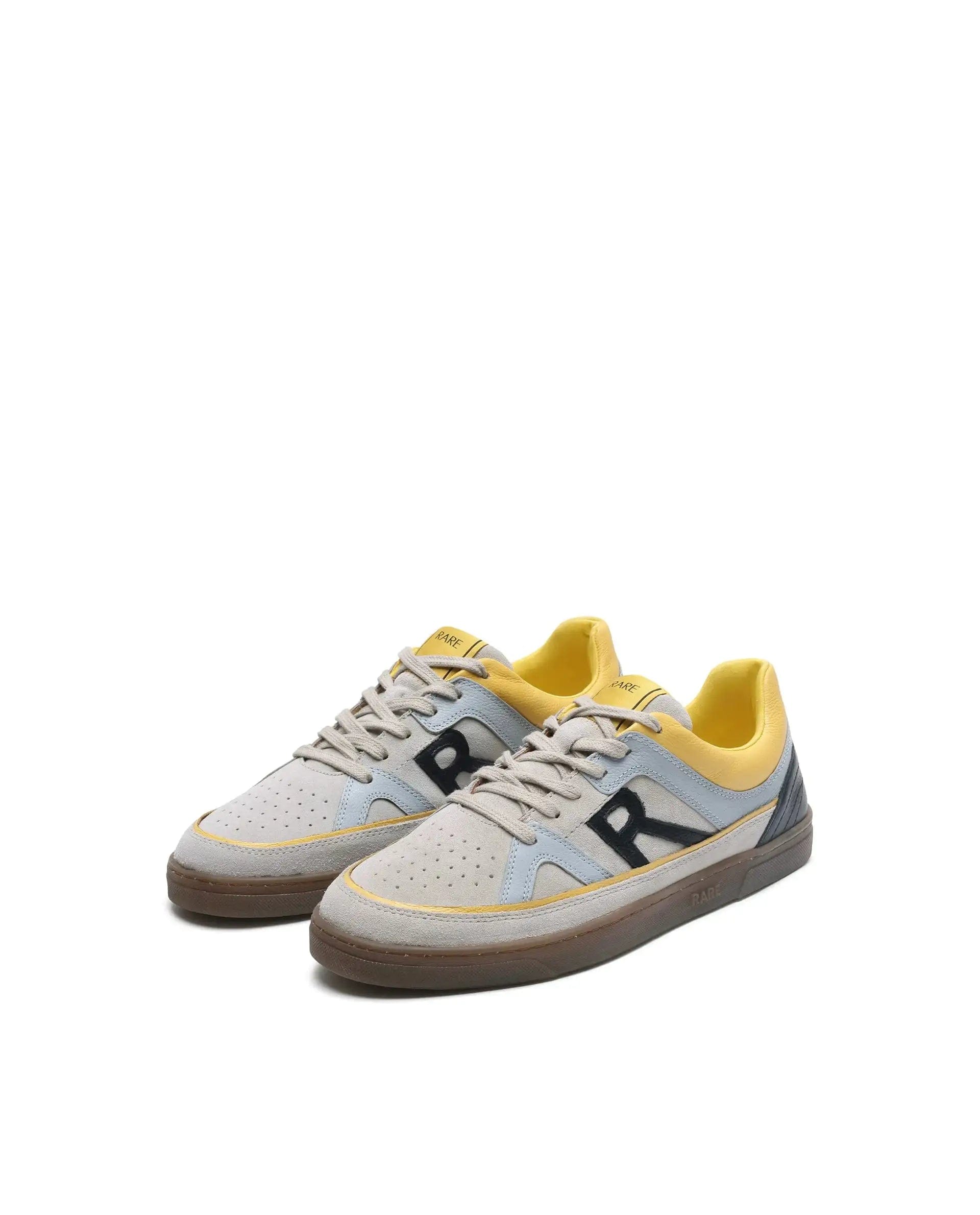 RAREZ Rare Rabbit Men's Vale Grey Leather Lace - Up Closure Sneaker