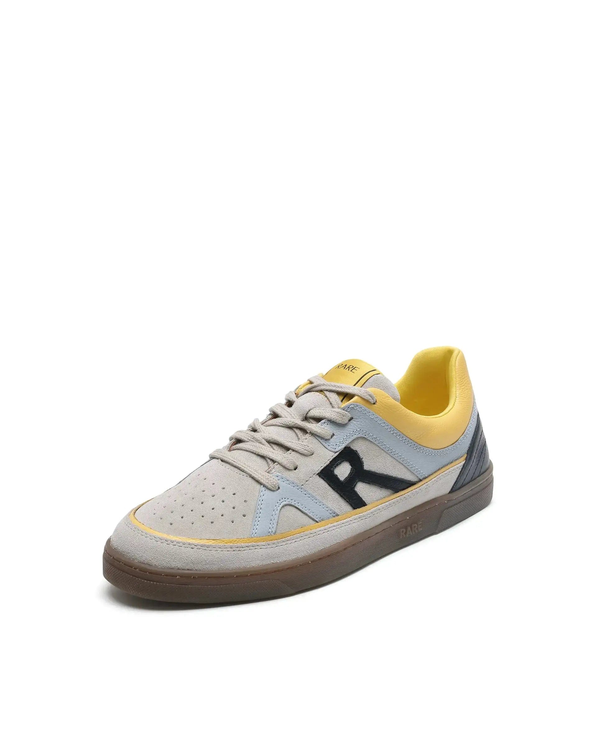 RAREZ Rare Rabbit Men's Vale Grey Leather Lace - Up Closure Sneaker