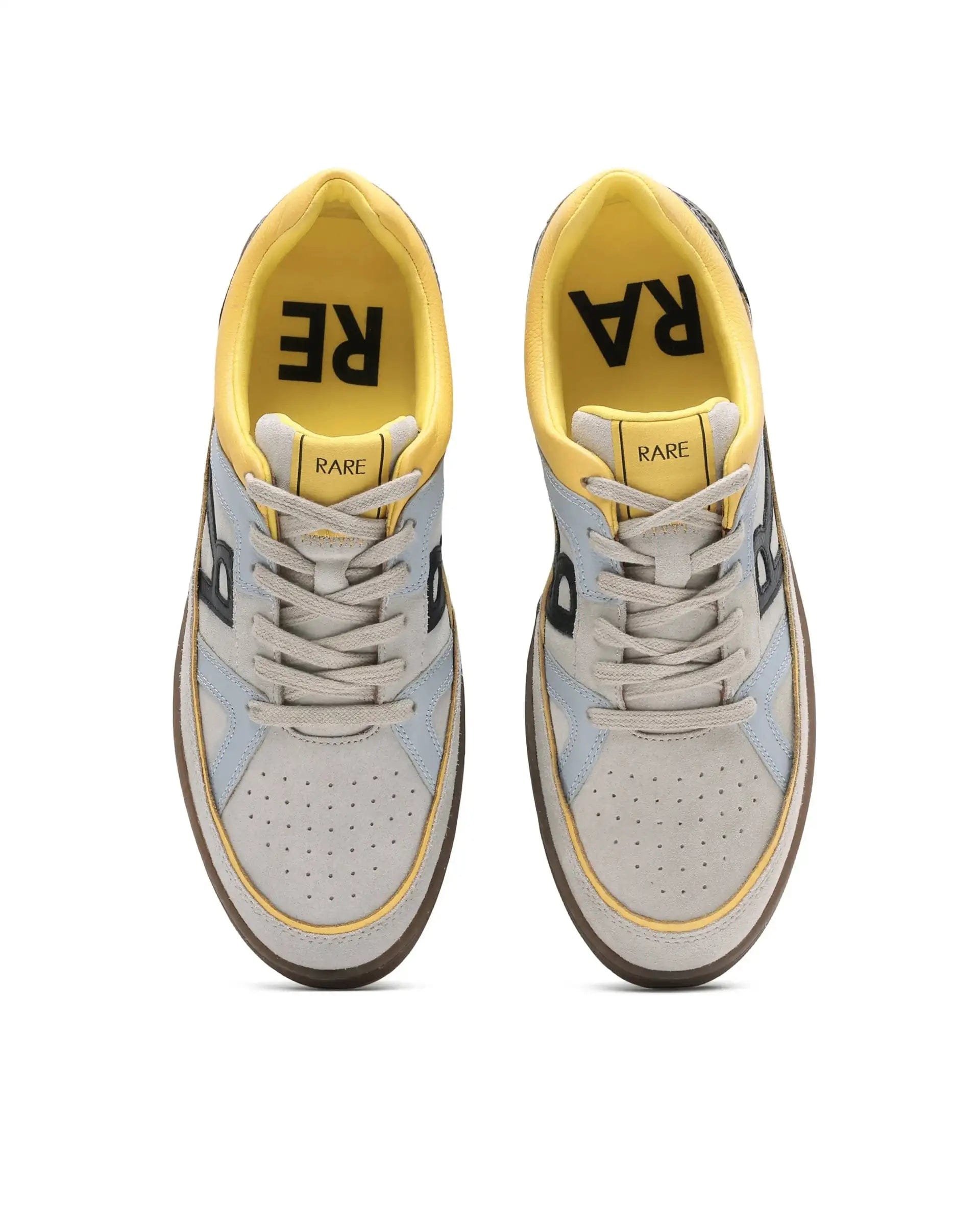 RAREZ Rare Rabbit Men's Vale Grey Leather Lace - Up Closure Sneaker