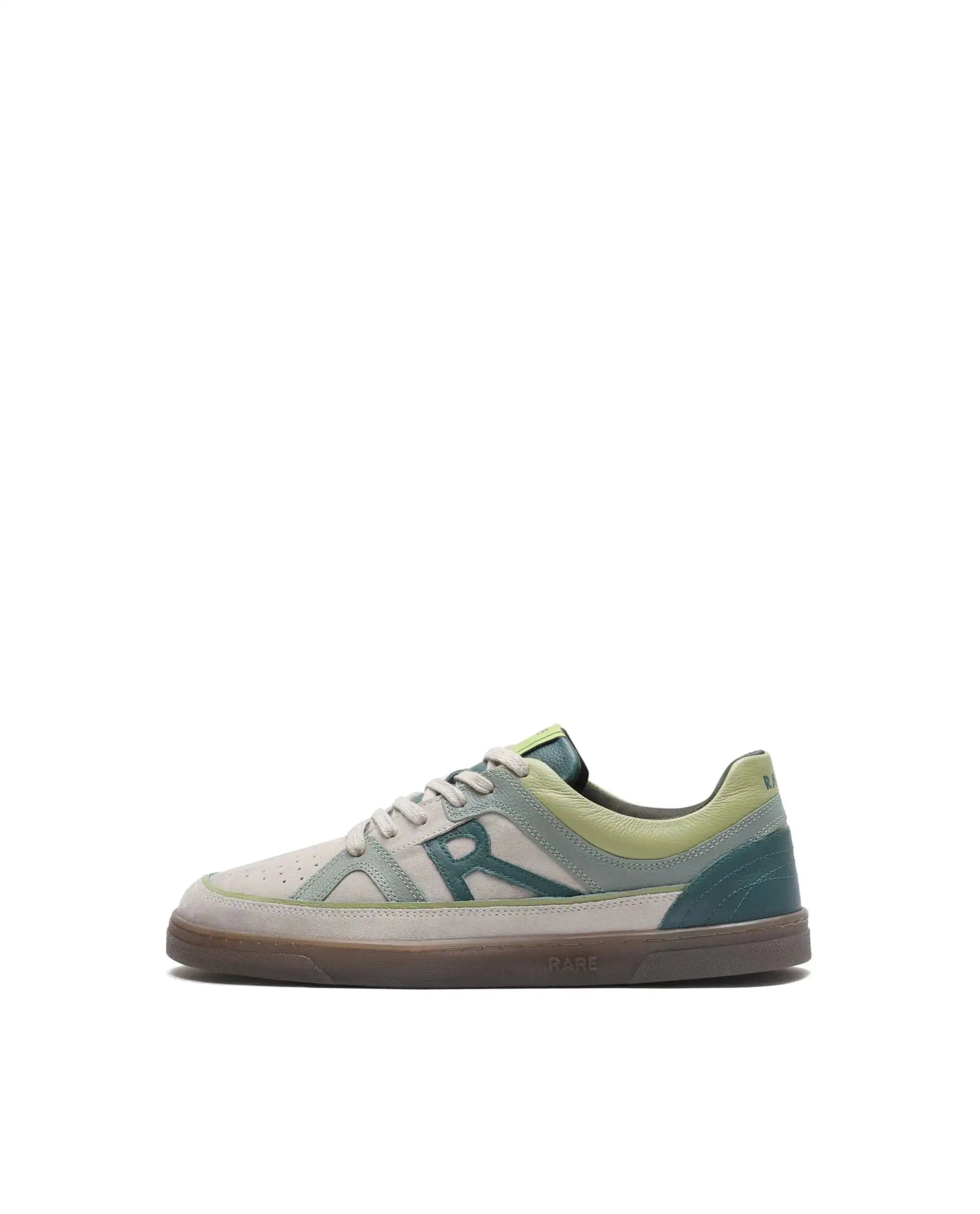 RAREZ Rare Rabbit Men's Vale Green Leather Lace - Up Closure Sneaker